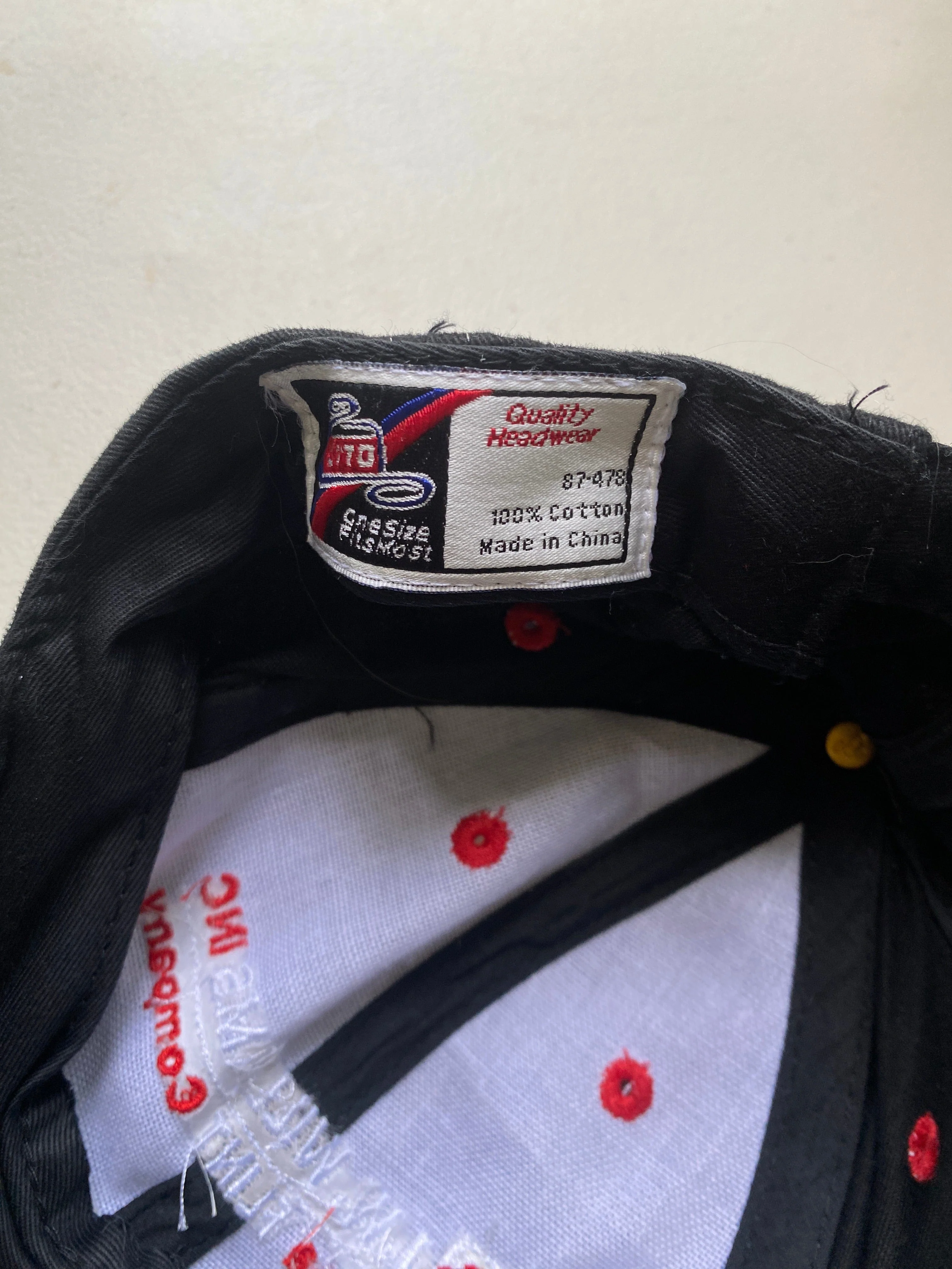 J.W. Williams Inc Hat Adult Black Strap Back Flames - Image 3