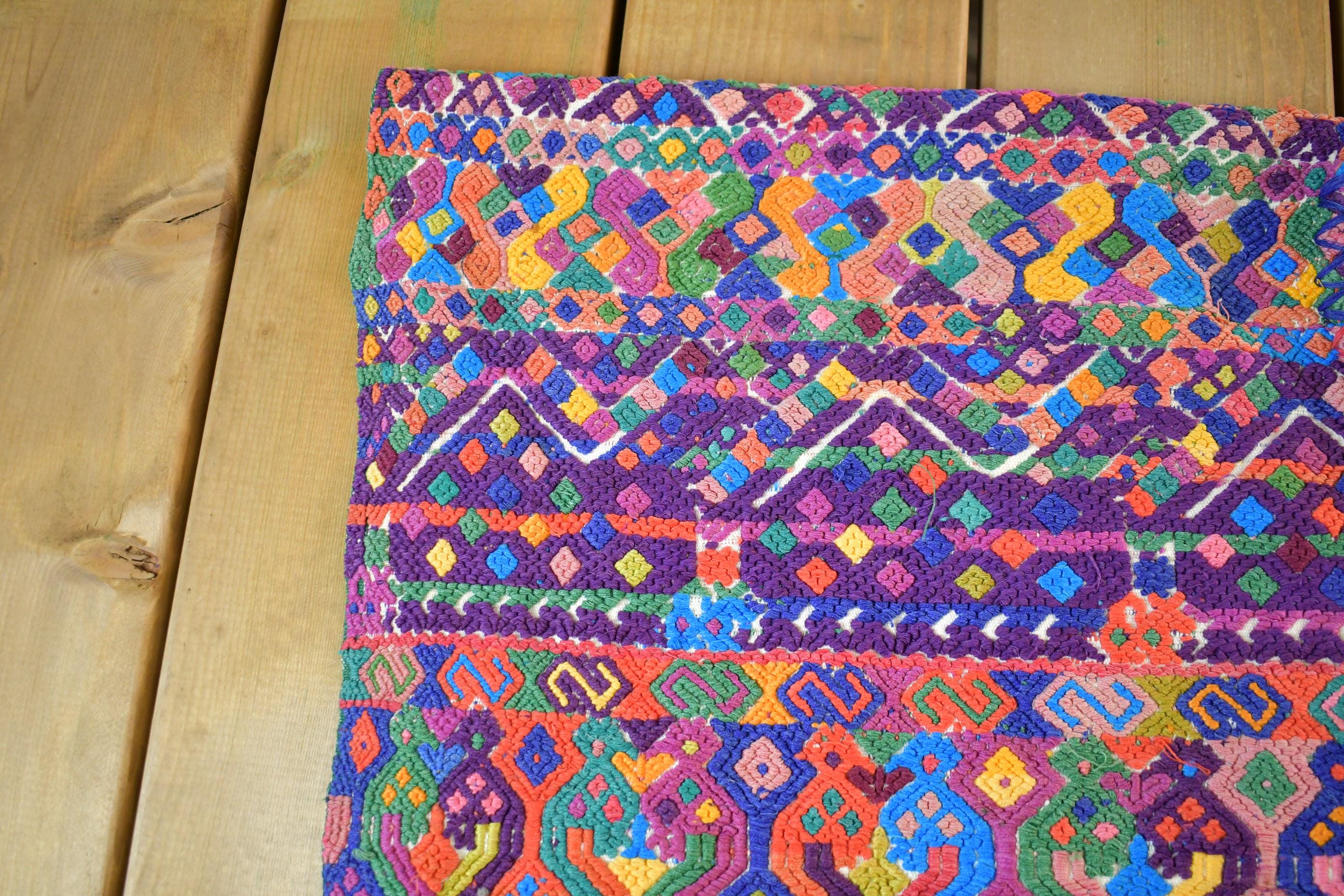 Vintage 1940s 1950s Bohemian Hand Loomed Poncho Jacket - Image 3