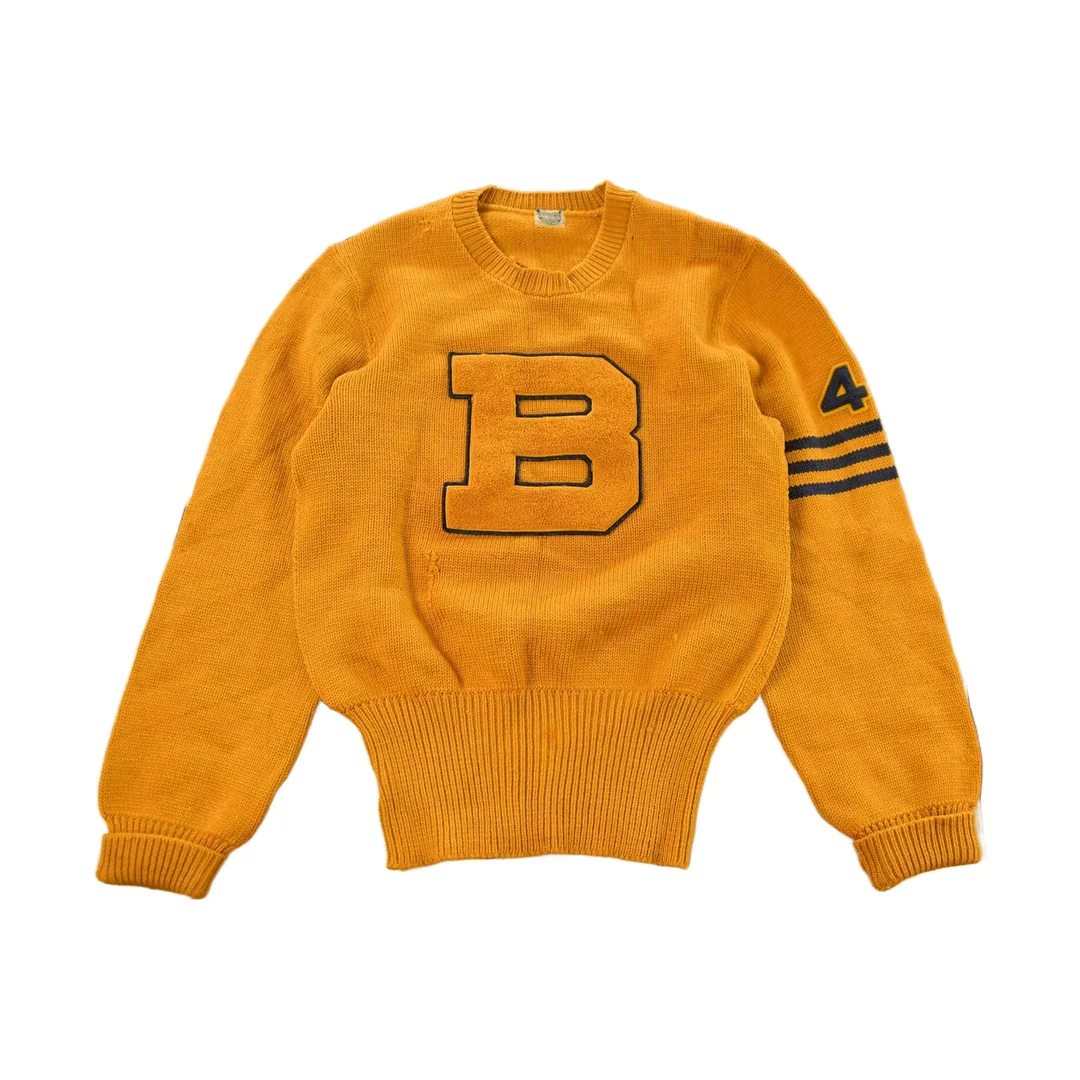 Vintage 1940s Nelson Knitting Mills of Duluth Collegiate Varsity Style Knit Sweater Men's Small