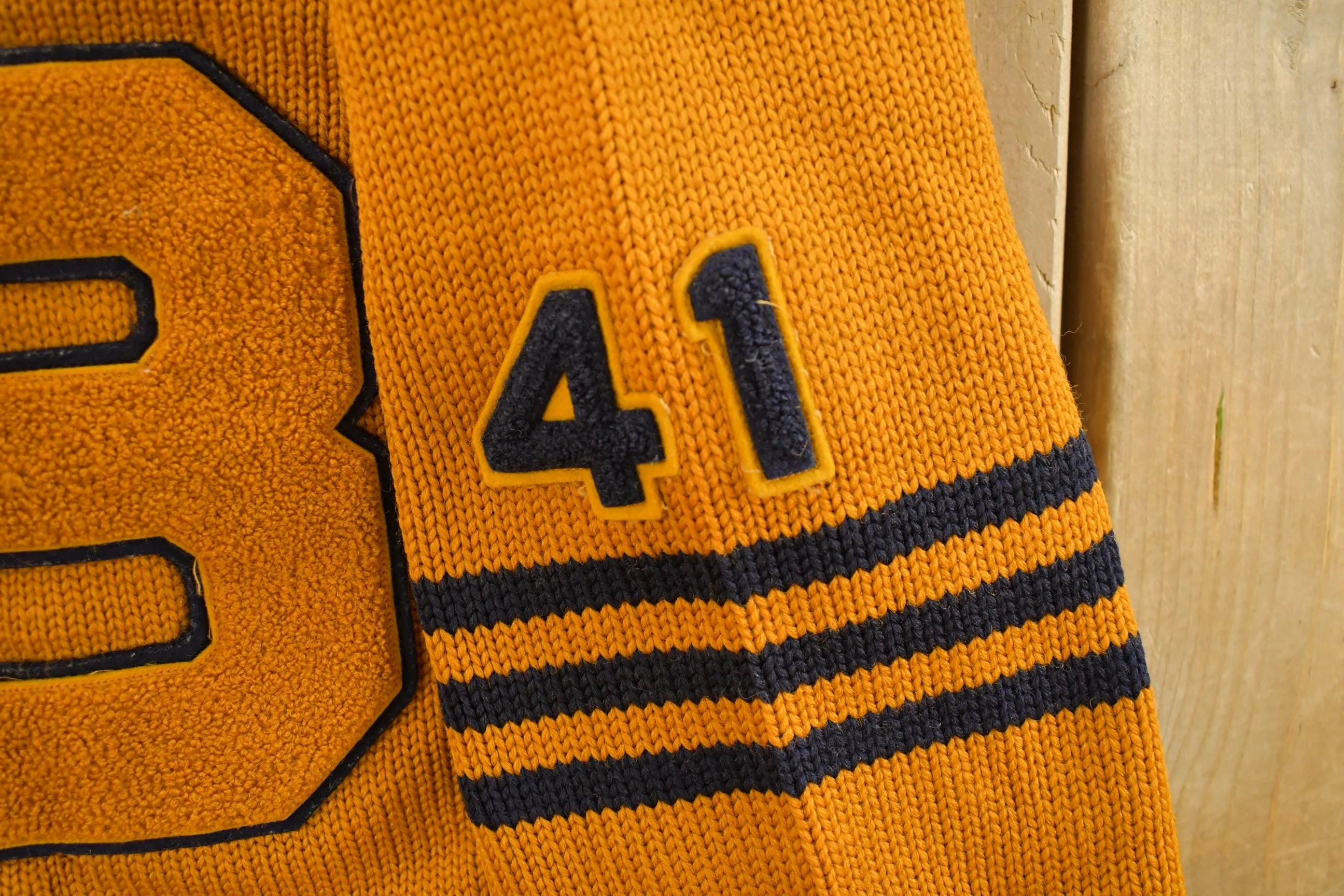Vintage 1940s Nelson Knitting Mills of Duluth Collegiate Varsity Style Knit Sweater Men's Small - Image 7