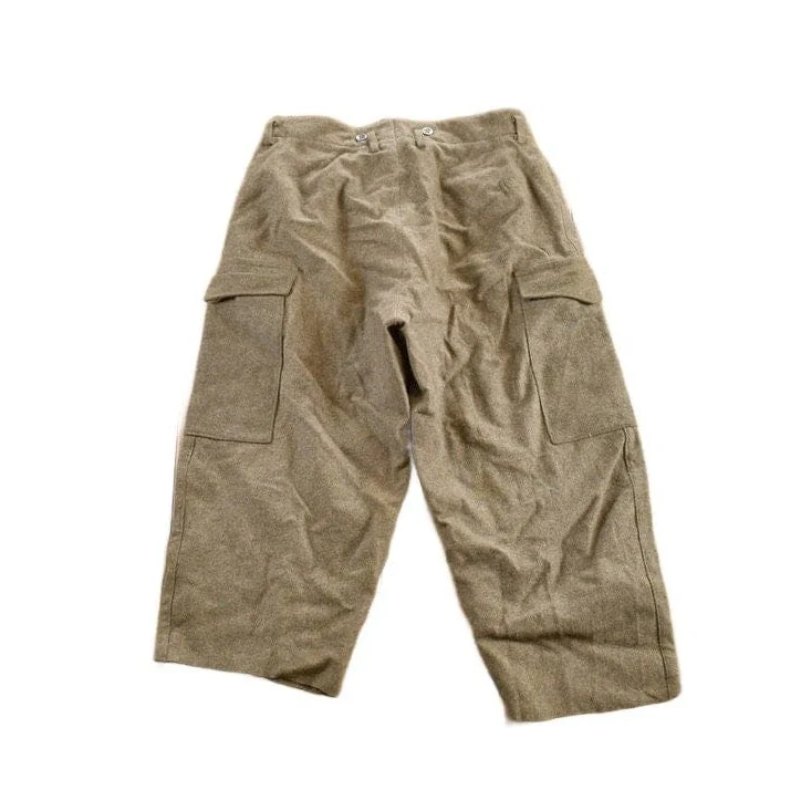 Vintage 1940S Wool Cut Off Trousers Men's 30x22 - Image 2