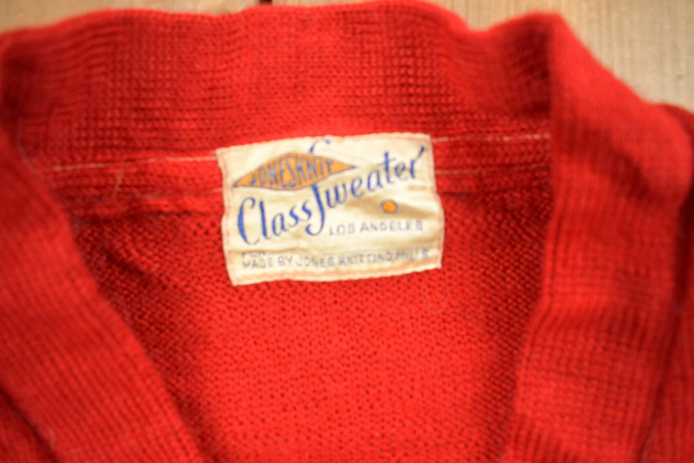 Vintage 1944 Embroidered Collegiate Knit Cardigan Sweater Men's S - Image 7