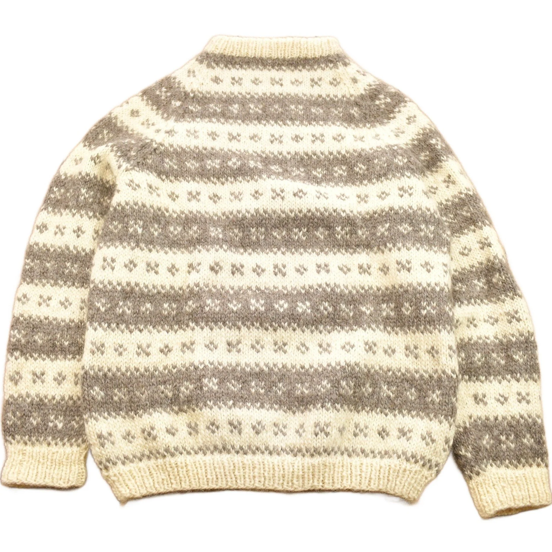 Vintage 1950s 100% Wool Hand Knit Sweater Men's Large