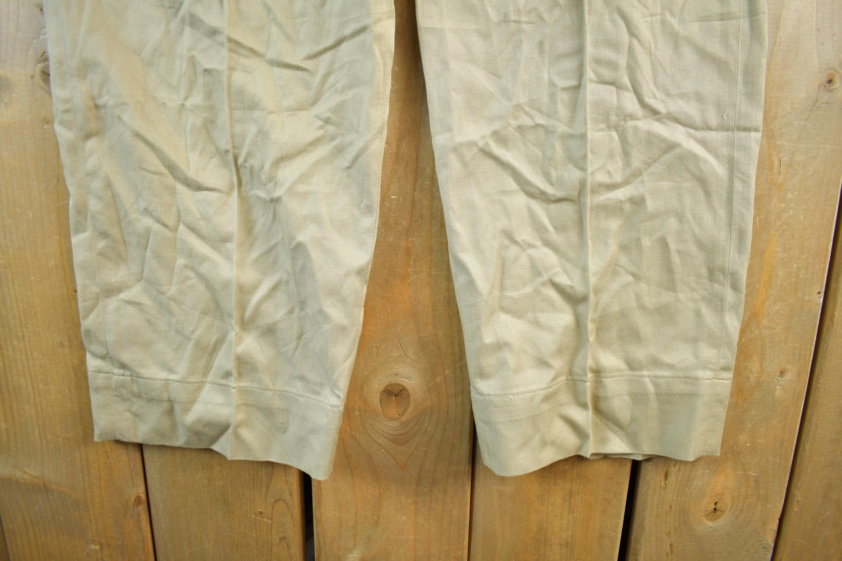 Vintage 1950s 1960s Military Army Khaki Pants Men's 30 x 32 - Image 3