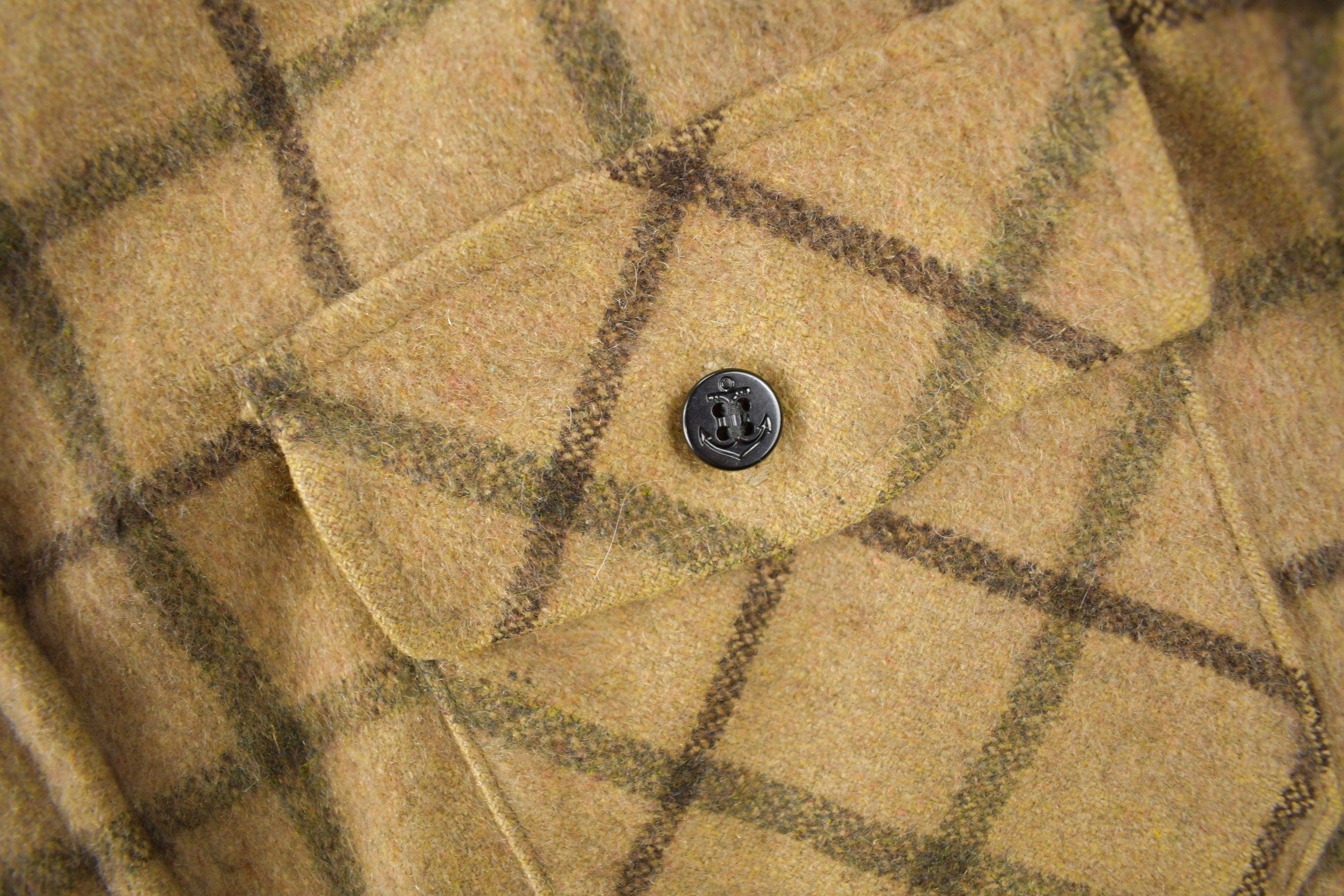 Vintage 1950s Peters Whaler Plaid Wool Button Up Flannel Men's Large Workwear - Image 4