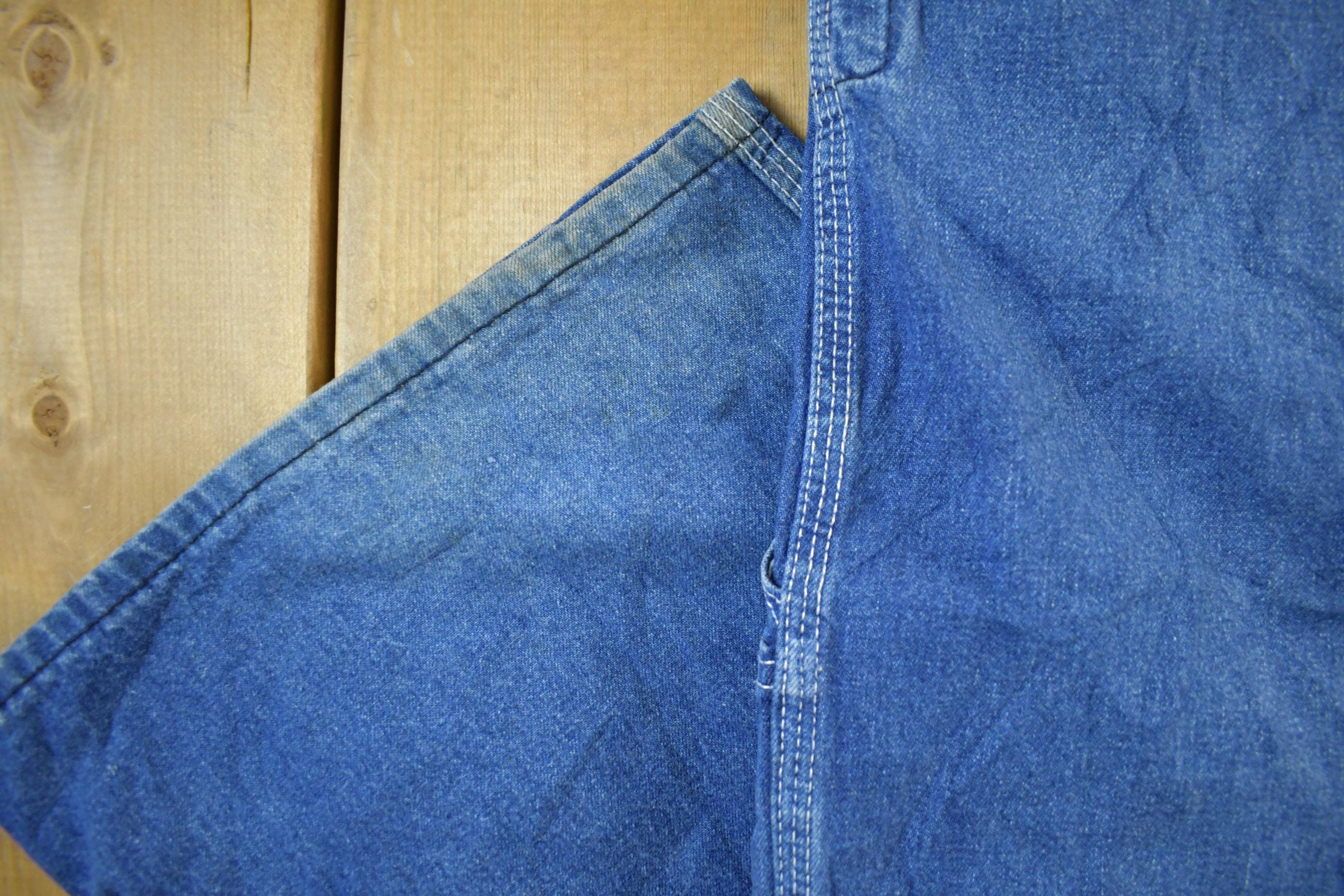 Vintage 1950s Pointer Brand Denim Overalls Jumpsuit Men's 56 x 28 - Image 6