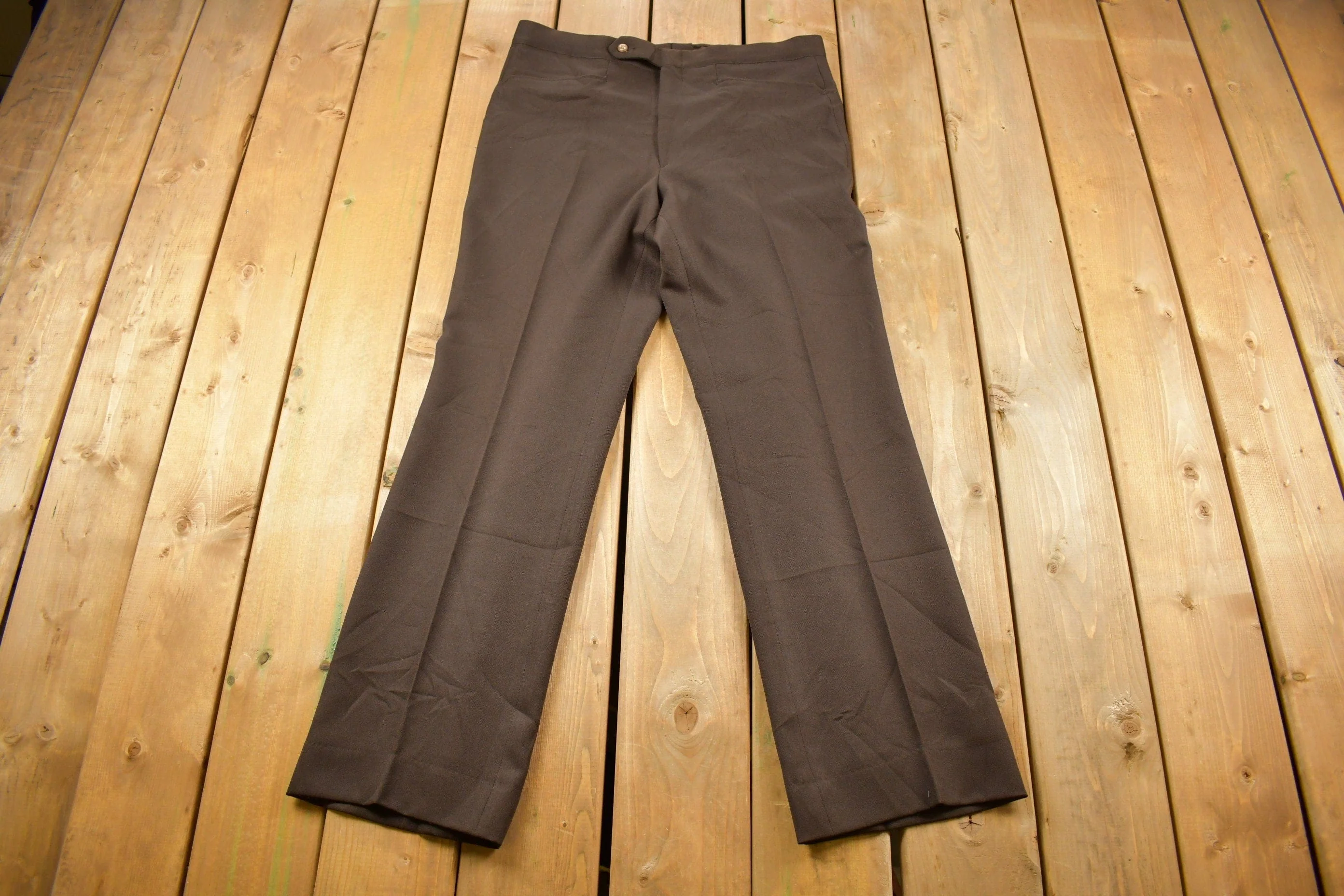 Vintage 1950s Sans A Belt Jaymar Slacks Men's 36 x 31 - Image 3