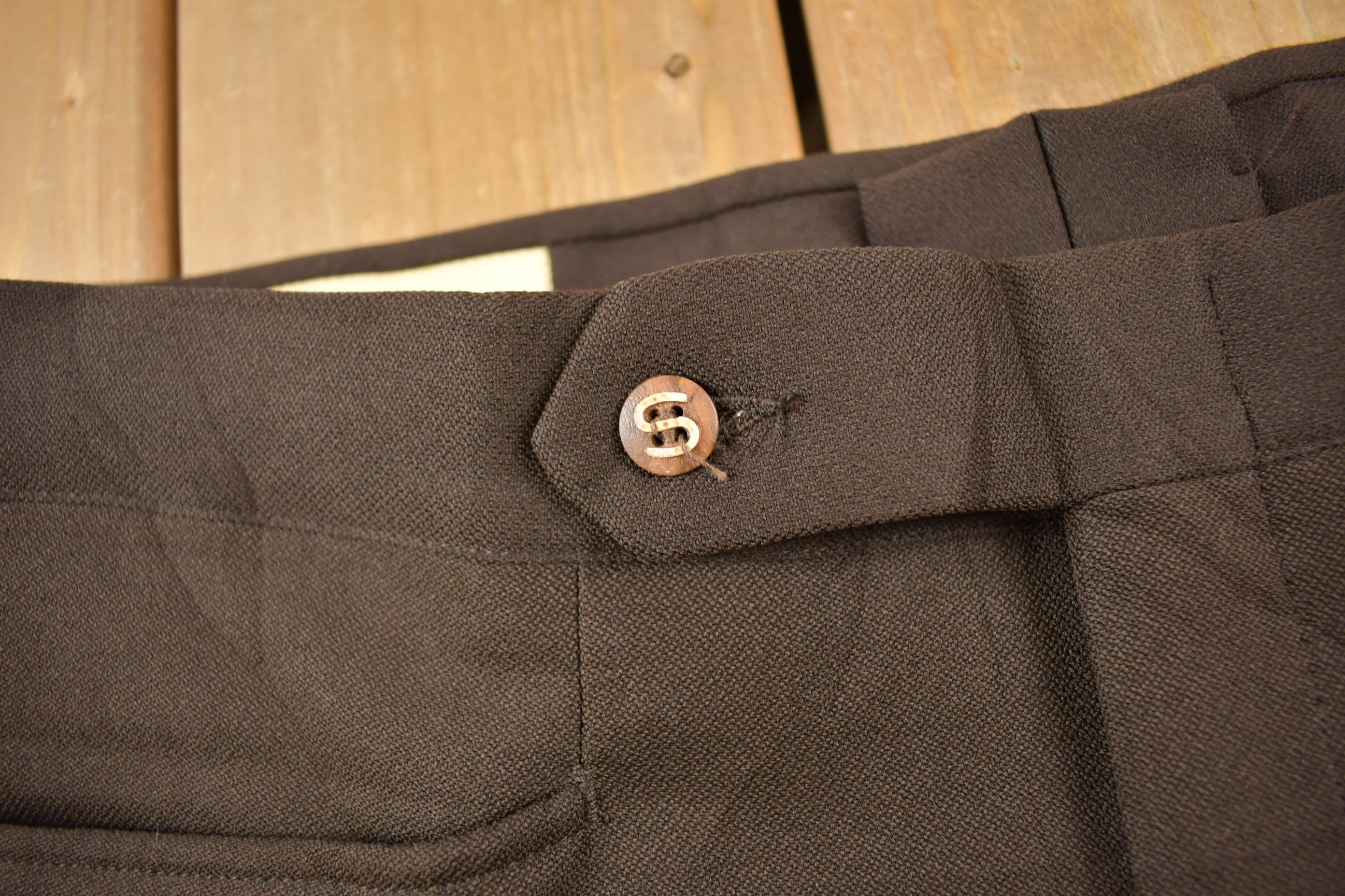 Vintage 1950s Sans A Belt Jaymar Slacks Men's 36 x 31 - Image 7