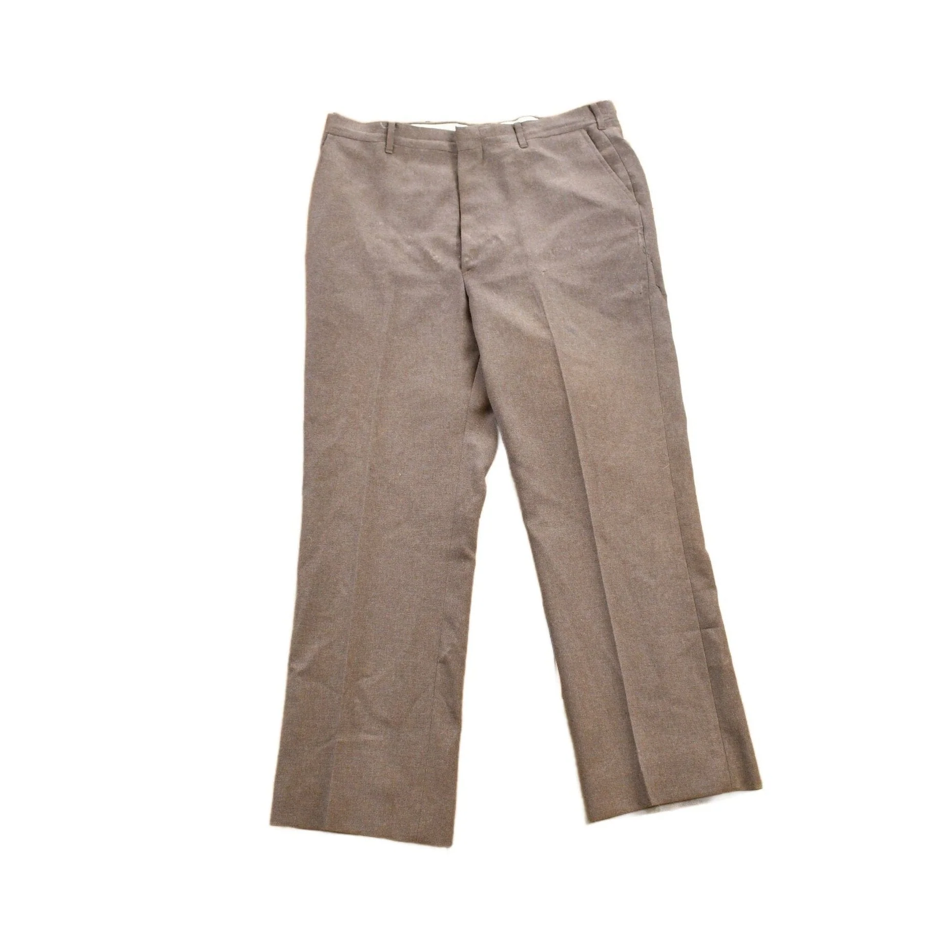 Vintage 1960's Brown Wool Trousers Men's 36x28