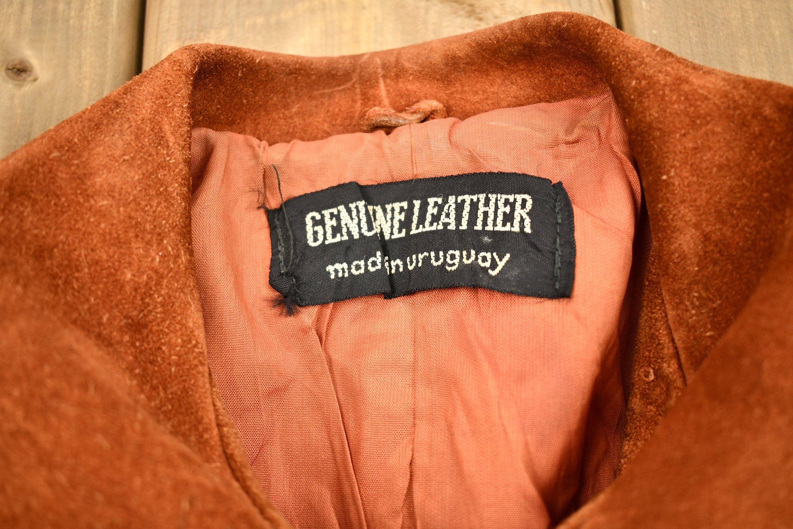 Vintage 1960s Burnt Orange Full Length Suede Leather Jacket Men's Small - Image 4