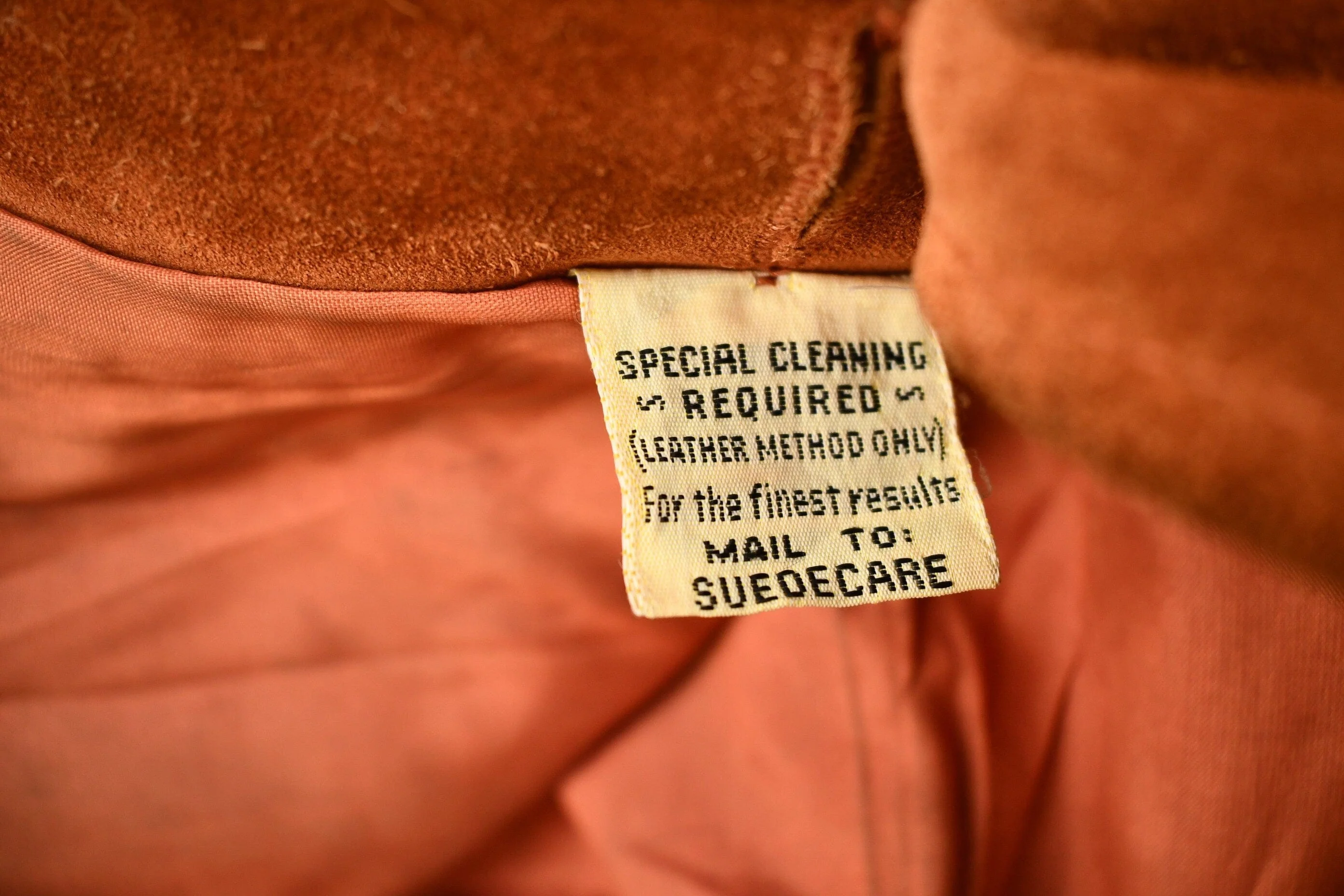 Vintage 1960s Burnt Orange Full Length Suede Leather Jacket Men's Small - Image 5