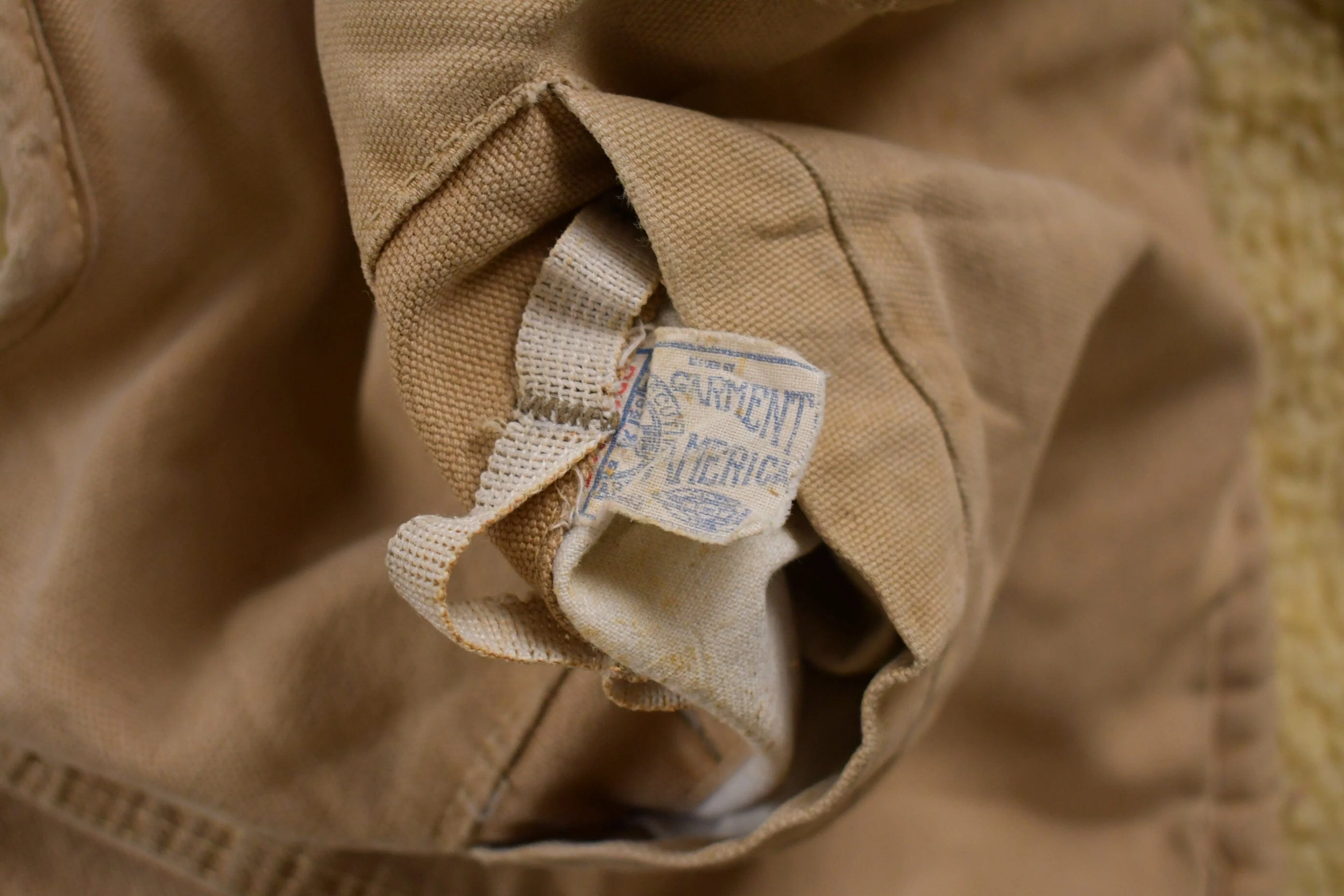 Vintage 1960s Carhartt Sherpa Lined Beige Work Vest - Image 10
