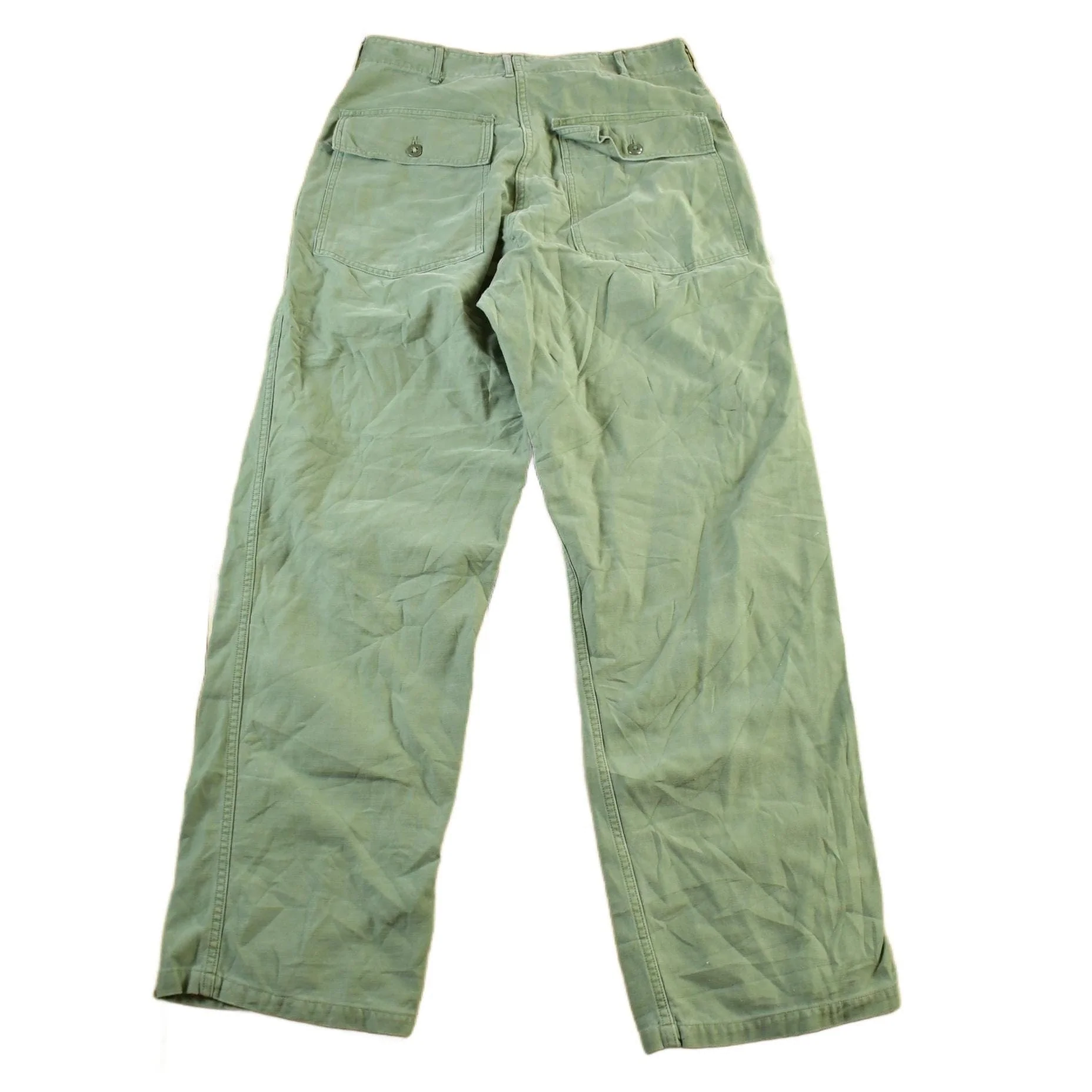 Vintage 1960s Military OG-107 Sateen Fatigue Pants Men's Medium 31 x 31 - Image 2