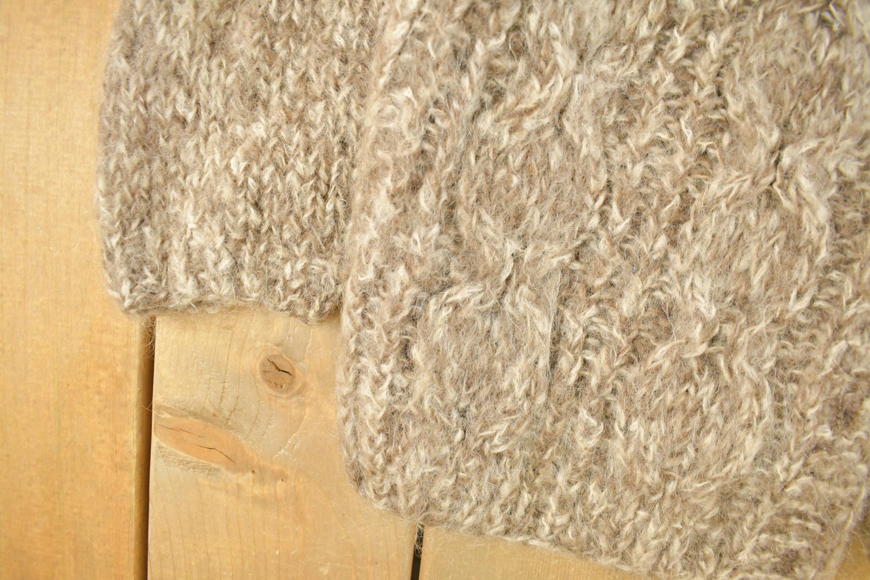Vintage 1960s Montgomery Ward Hand Knit Mohair Wool Cardigan Sweater Women's S - Image 4