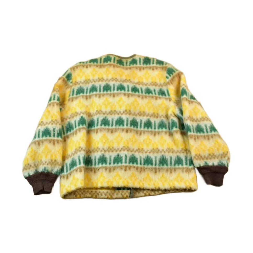 Vintage 1960s Patterned Mohair Cardigan Sweater - Image 2