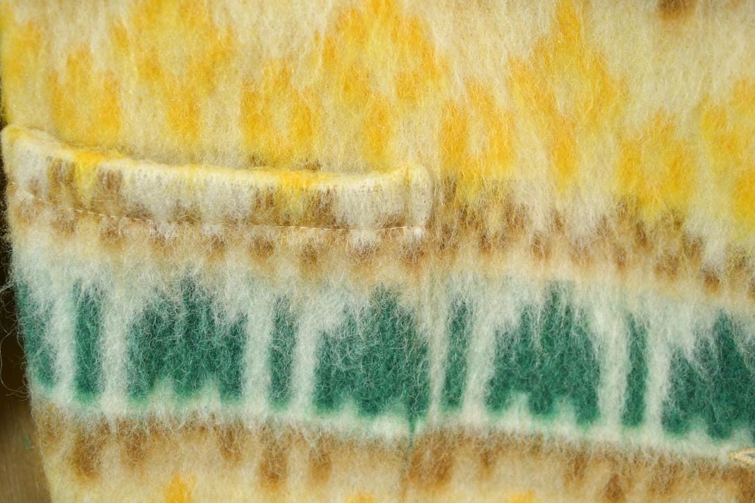 Vintage 1960s Patterned Mohair Cardigan Sweater - Image 8