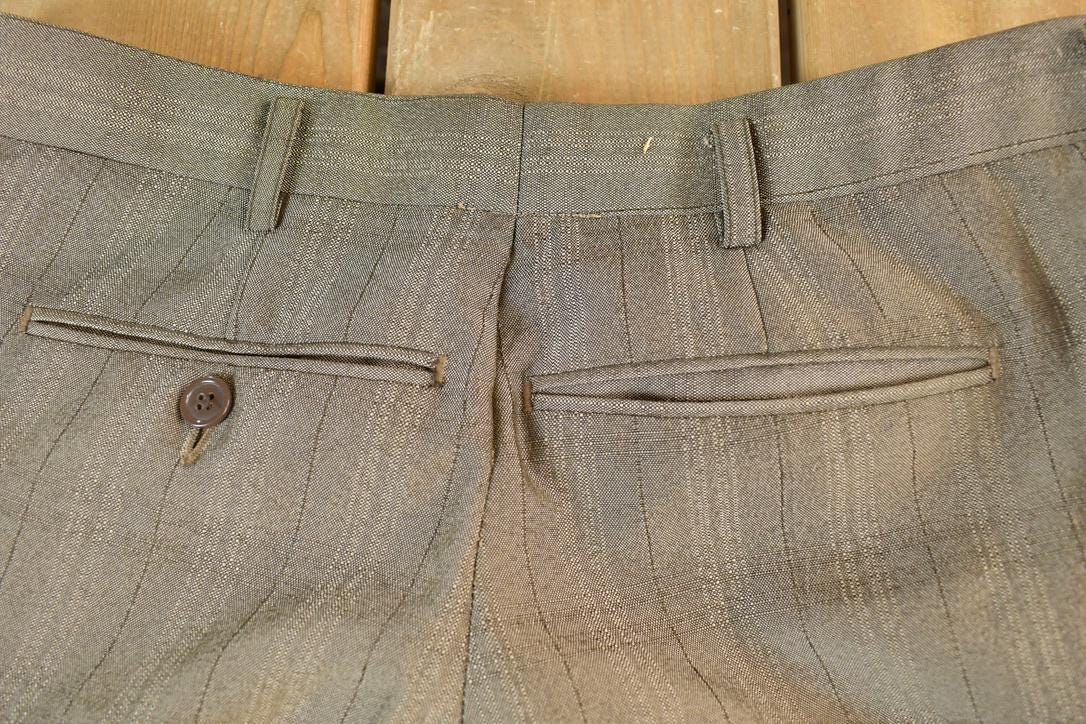 Vintage 1960s Plaid Pleated Dress Pants Men's 30 x 30 - Image 3