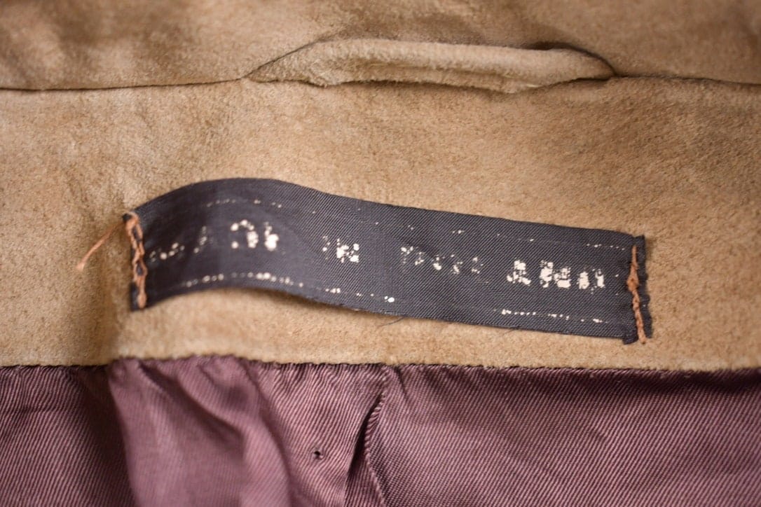 Vintage 1960s Suede Leather Long Coat Men's Small - Image 4