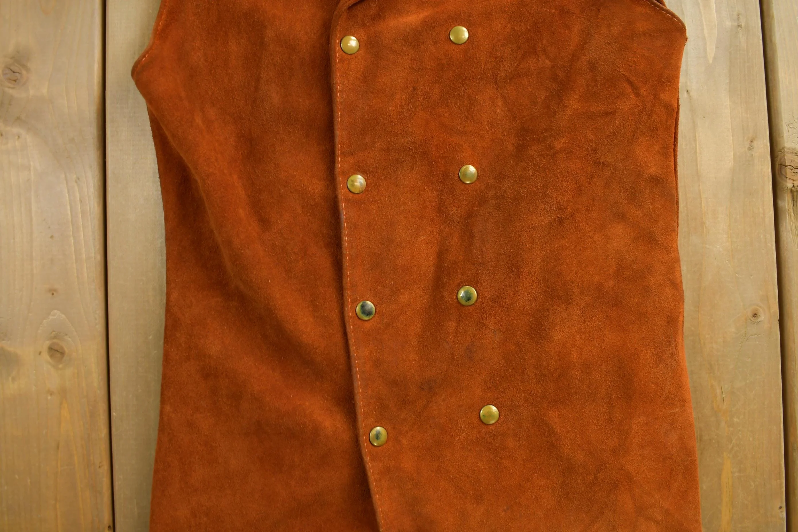 Vintage 1960s Suede Leather Vest Women's S - Image 4