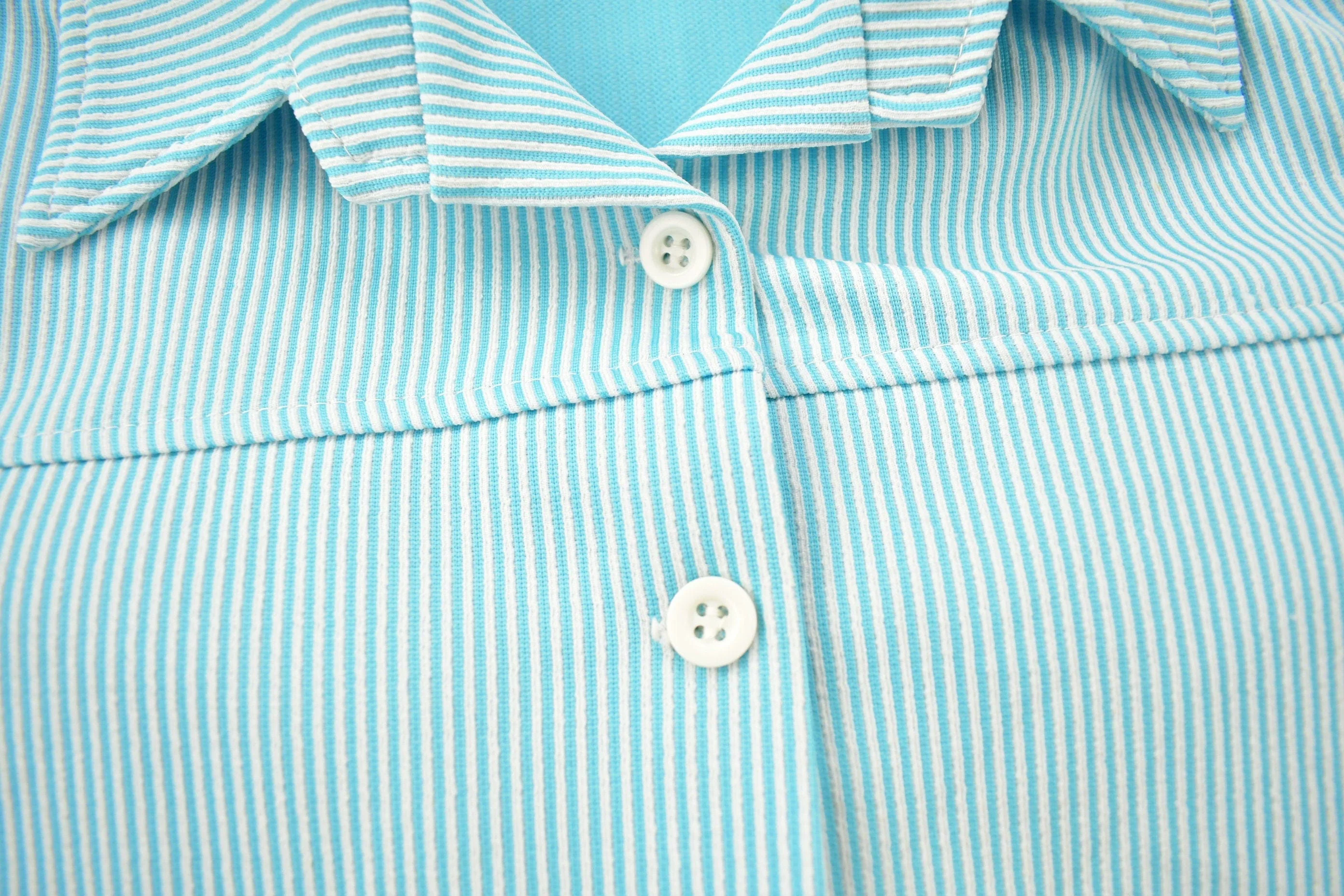 Vintage 1960s Women's Striped Polo Shirt & Skirt Set Women's Medium 10 - Image 6