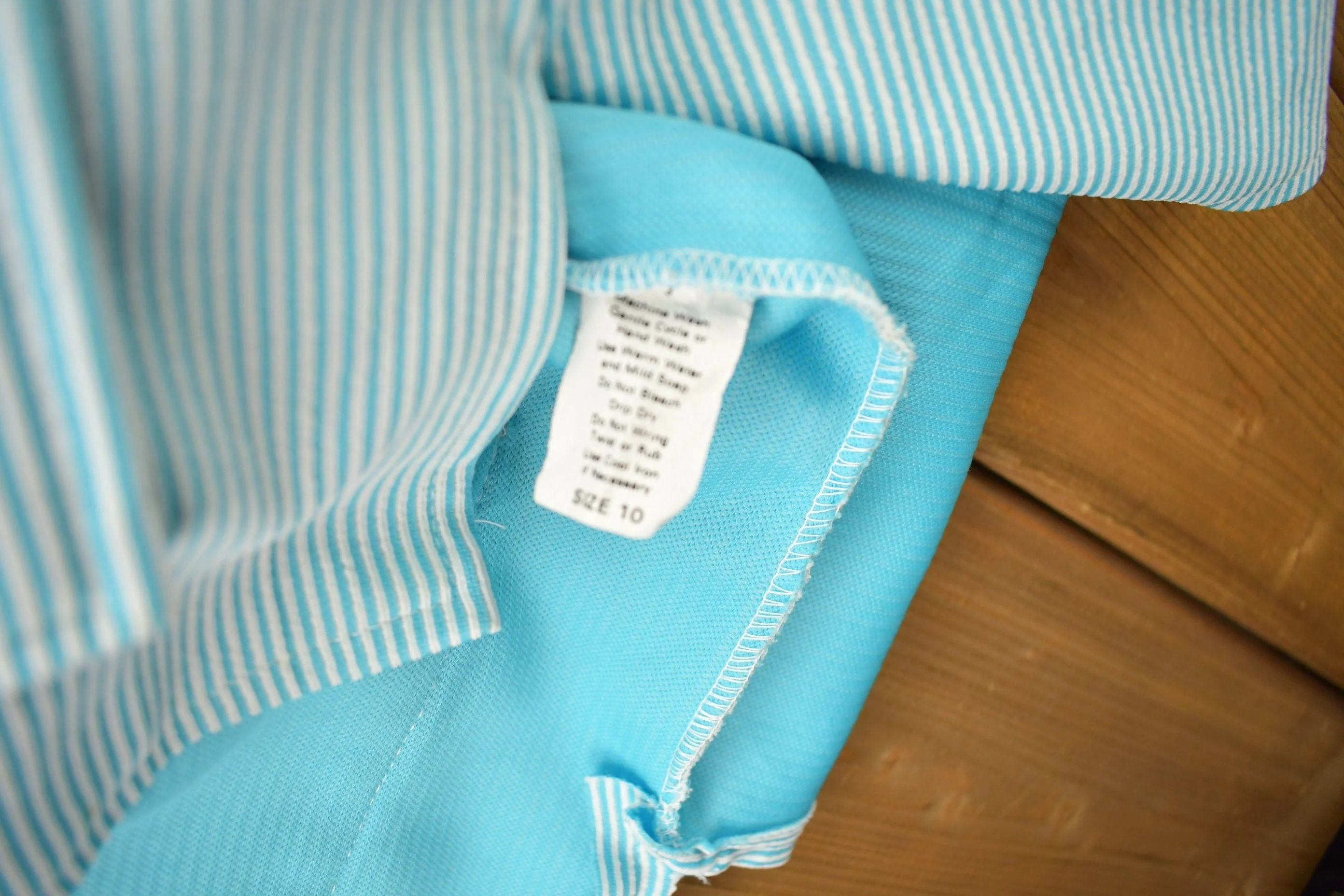 Vintage 1960s Women's Striped Polo Shirt & Skirt Set Women's Medium 10 - Image 9