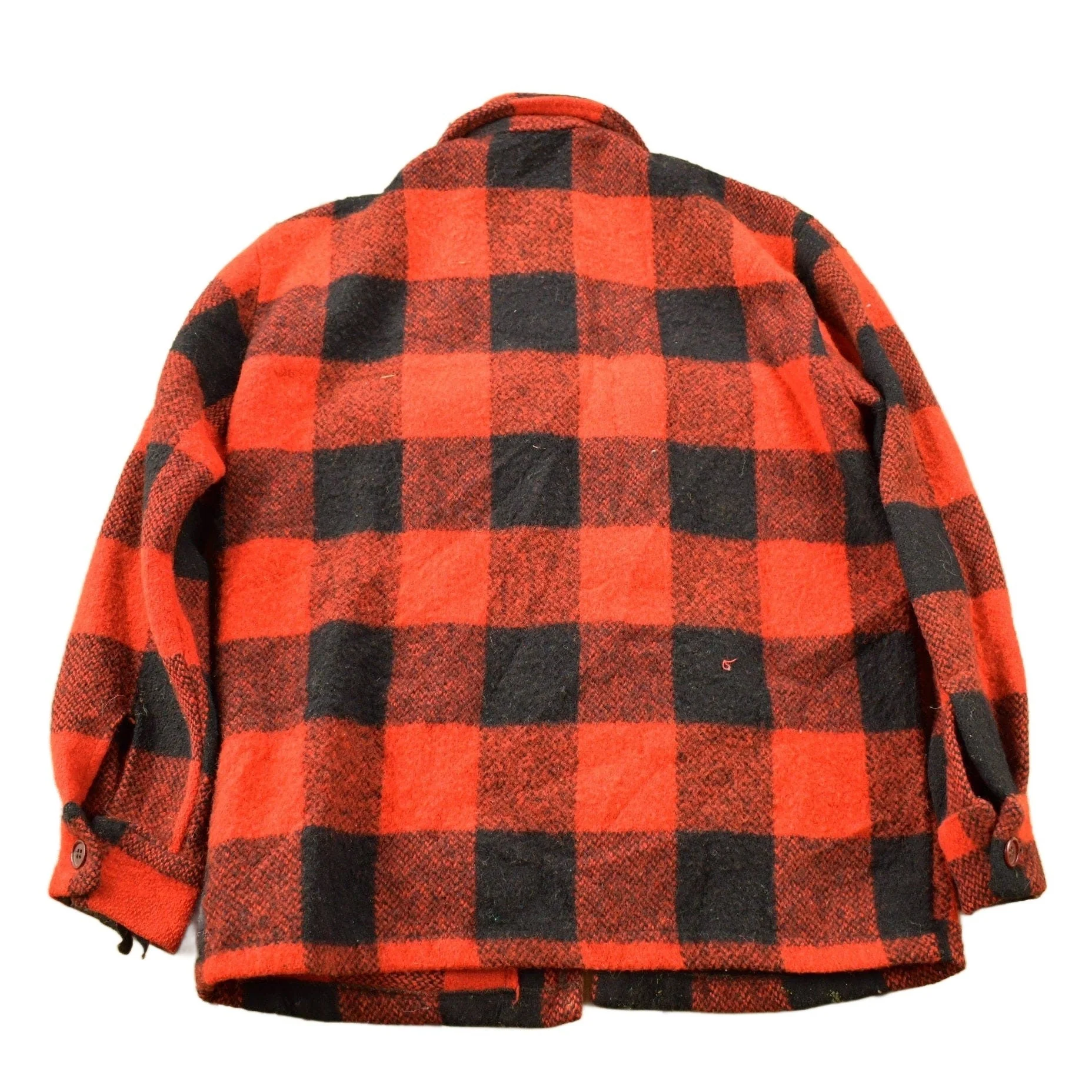 Vintage 1970s 100% Wool Buffalo Plaid Zip Up Jacket - Image 2