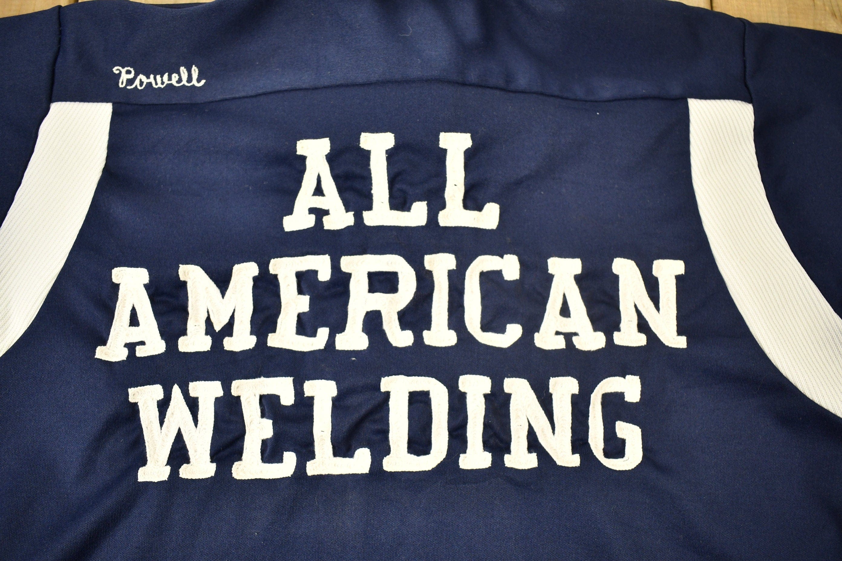 Vintage 1970s All American Welding Chain Stitched Shirt Men's XL - Image 4