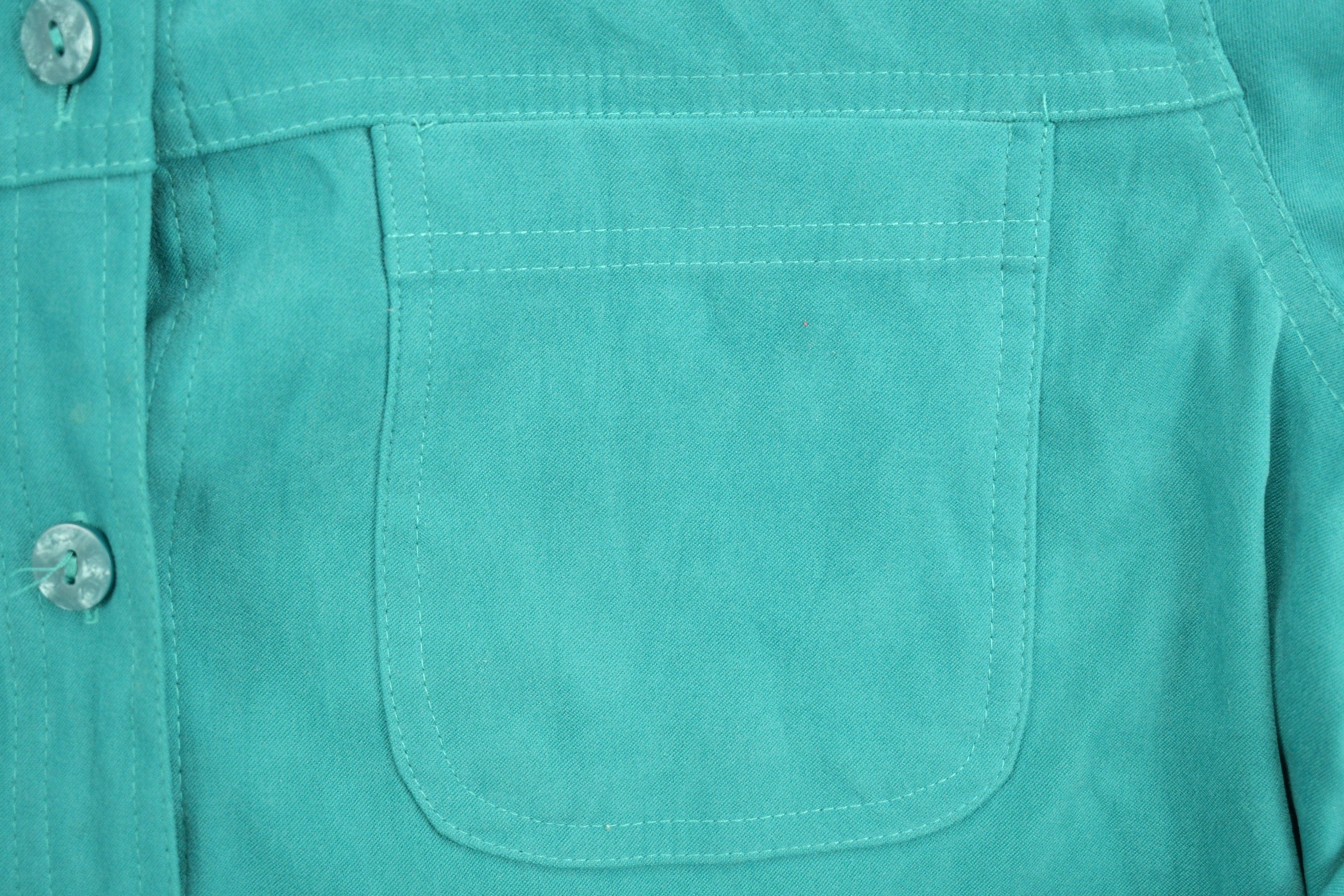 Vintage 1970s Allison Daley Blank Button Up Shirt Men's Medium - Image 5