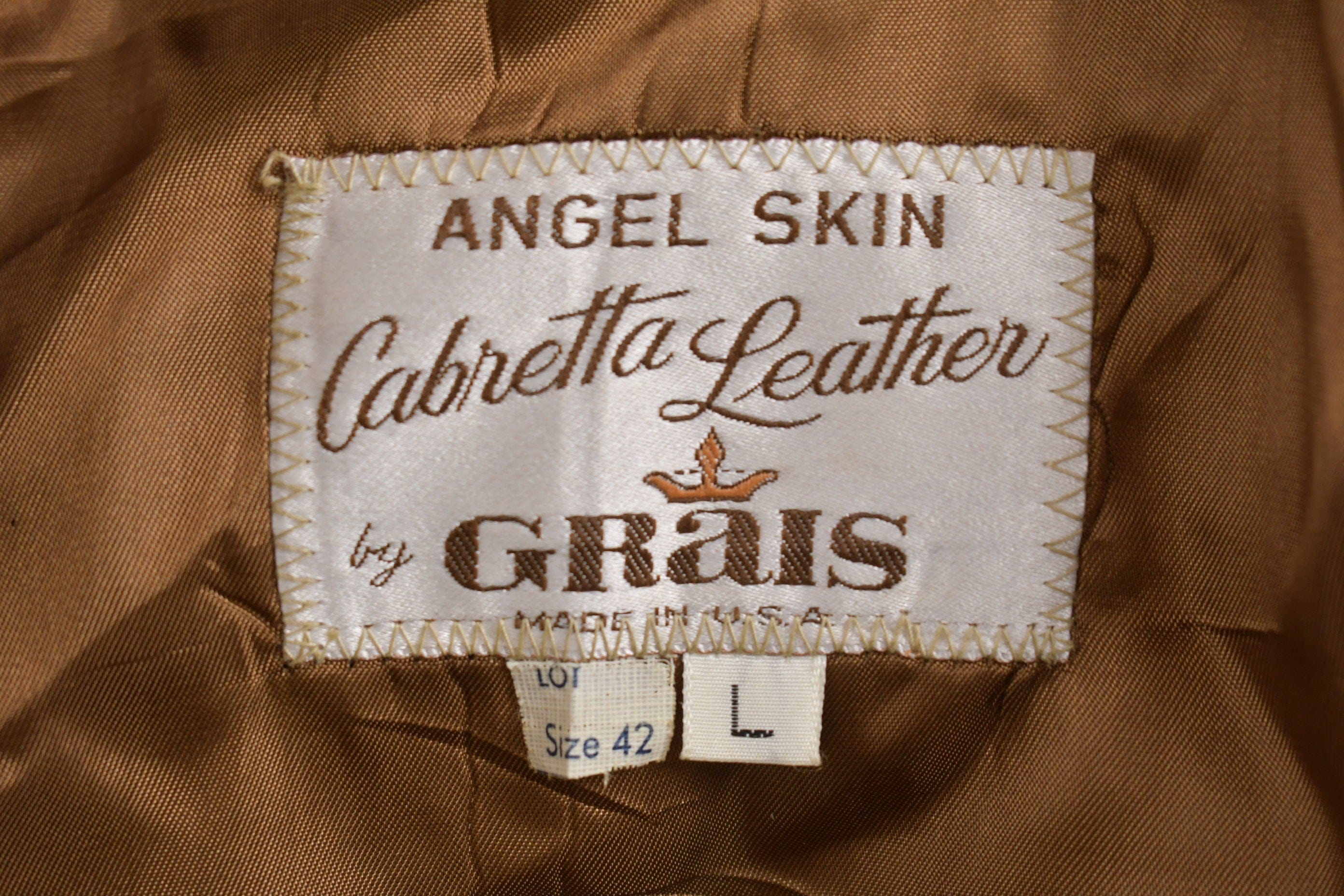 Vintage 1970s Angel Skin Cabretta Leather Full Length Coat Men's Large - Image 4