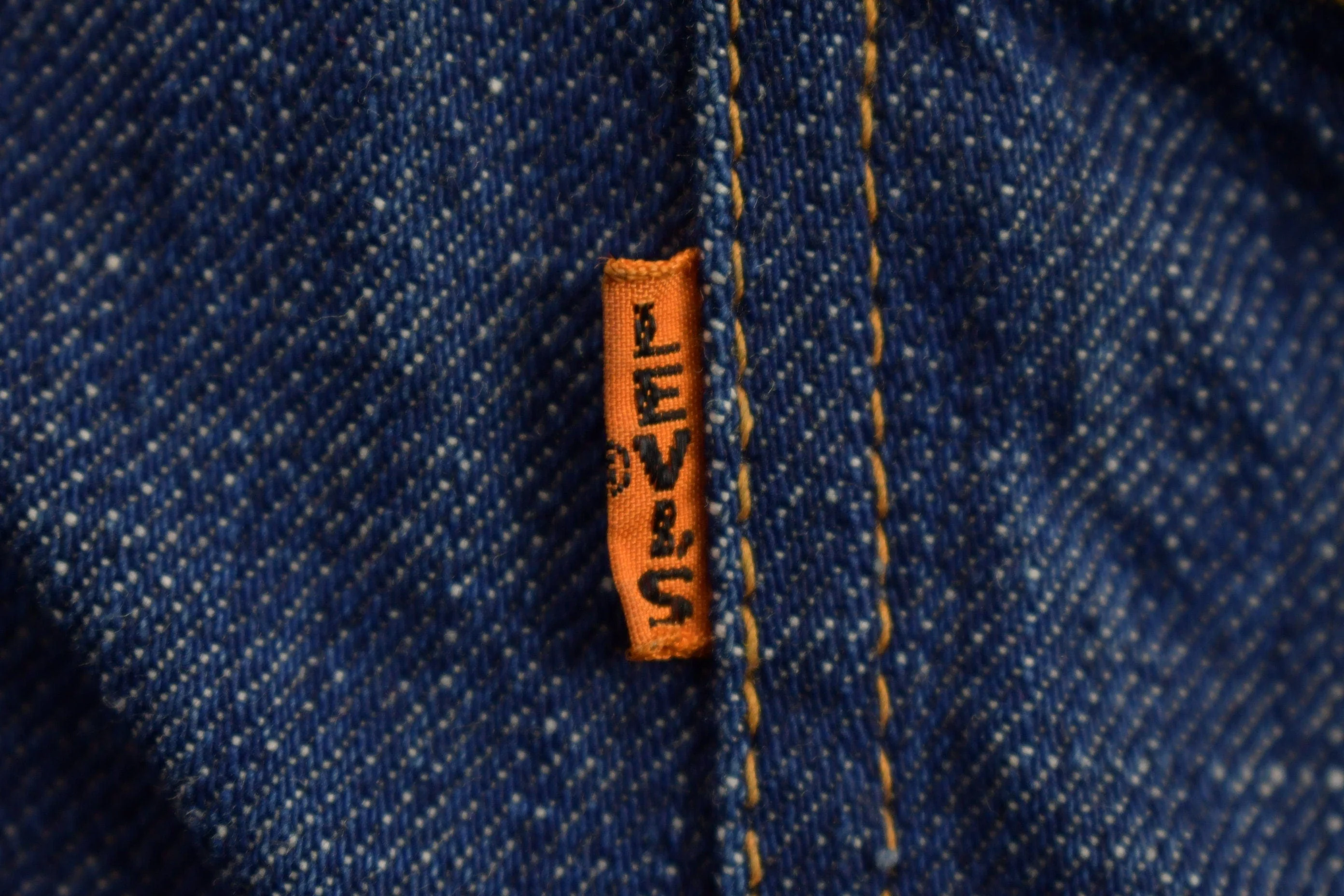 Vintage 1970s Big E Levis Reversible Denim Jean Jacket Vest Men's Small - Image 6