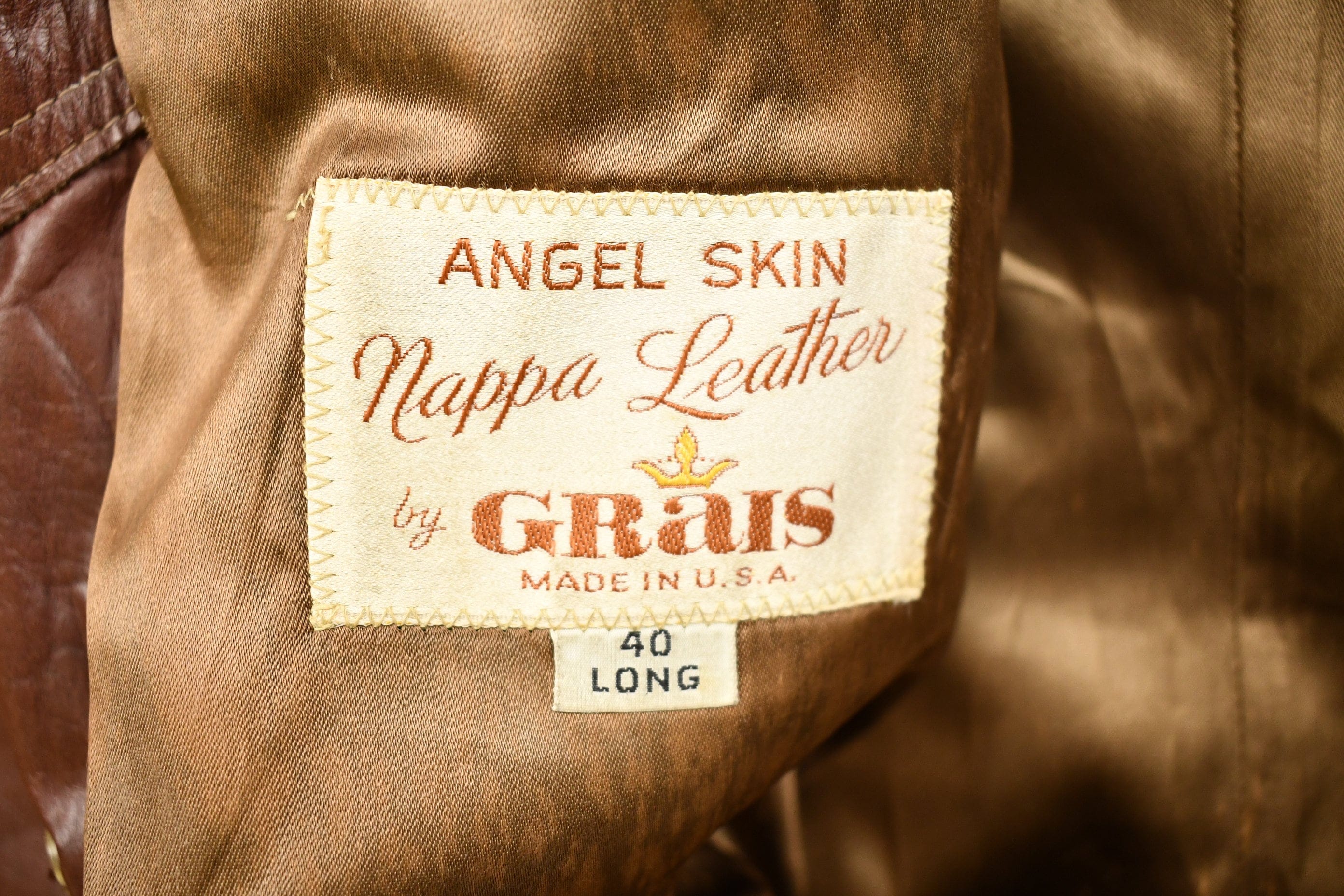 Vintage 1970s Burnt Orange Full Length Angel Skin Nappa Leather Trench Coat Men's Medium - Image 6