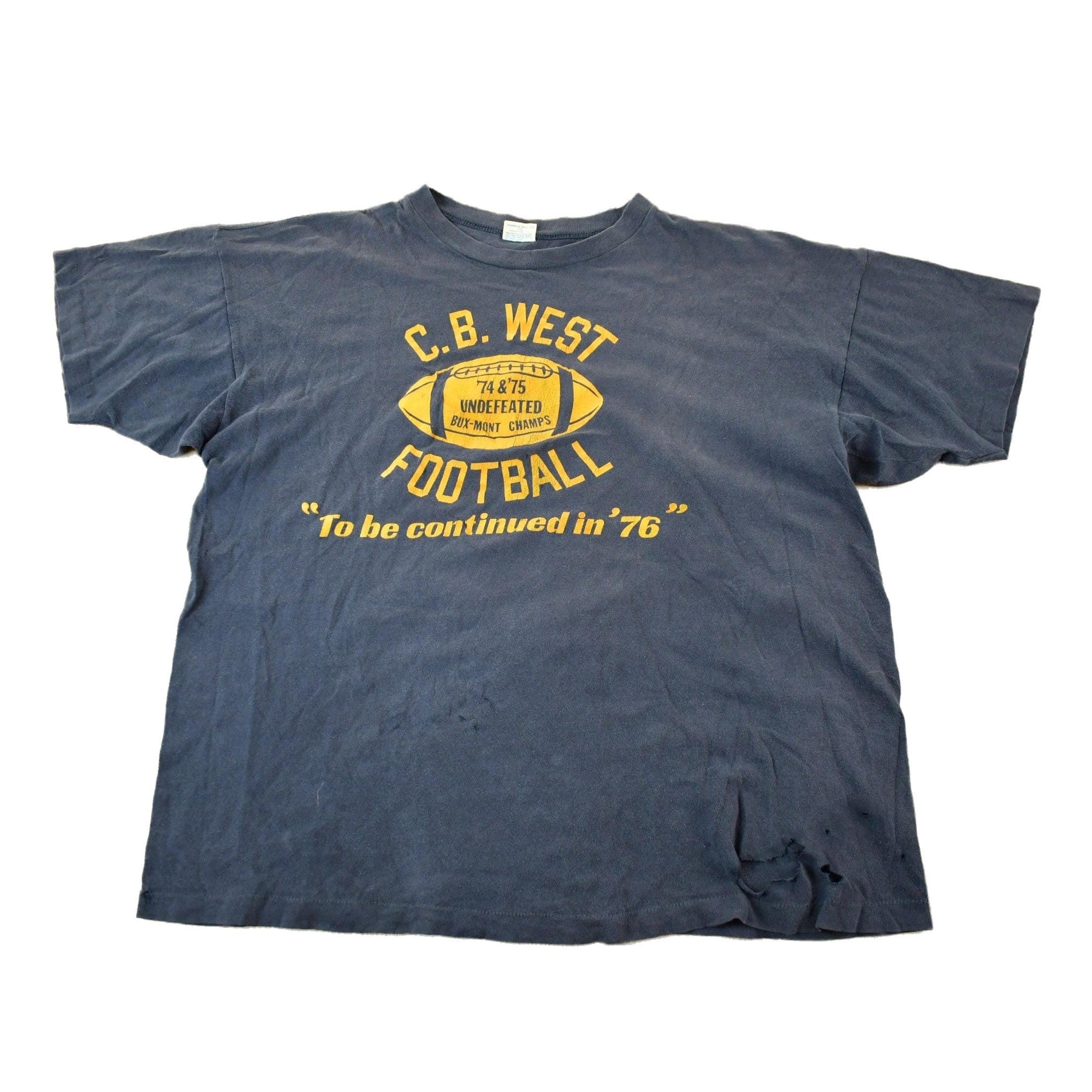 Vintage 1970s C.B. West Football Champion T Shirt Men's Medium