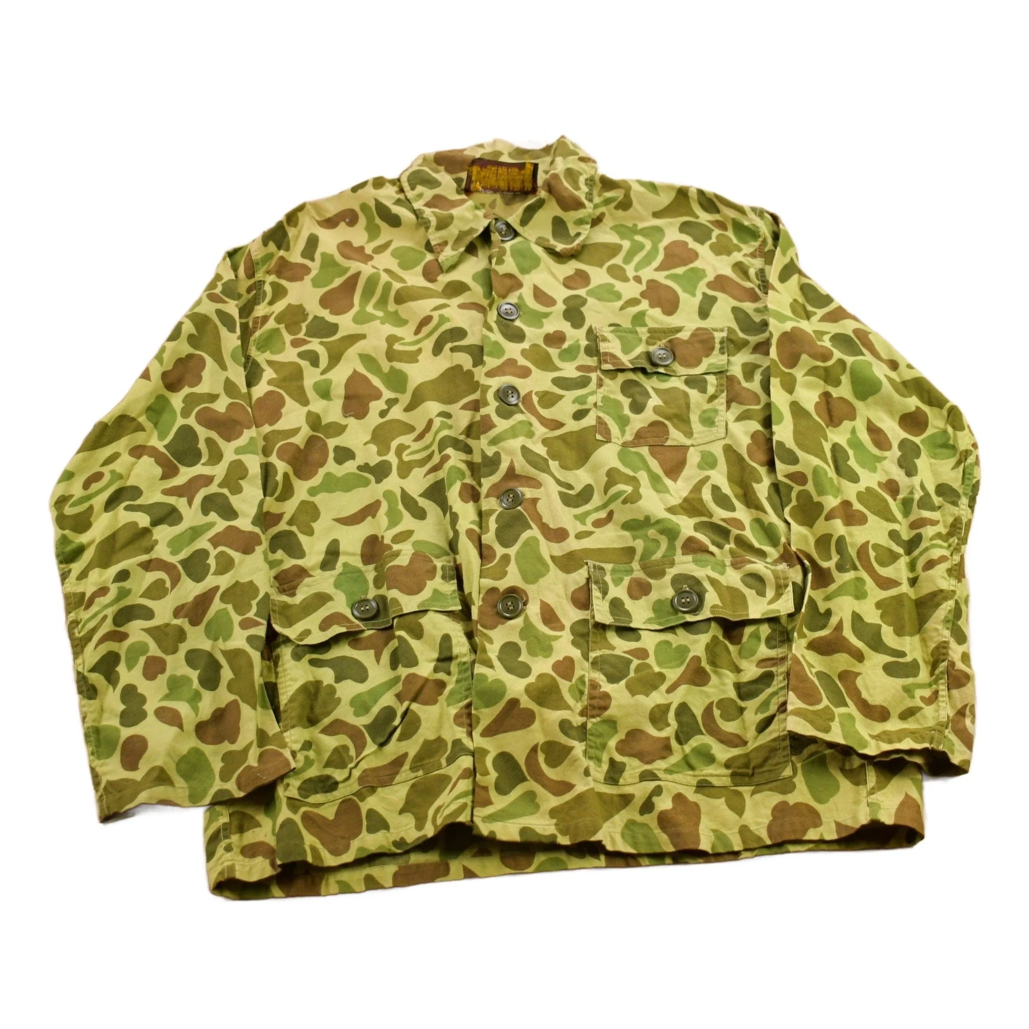 Vintage 1970s Caliber Duck Camo Button Up Shirt Men's Large