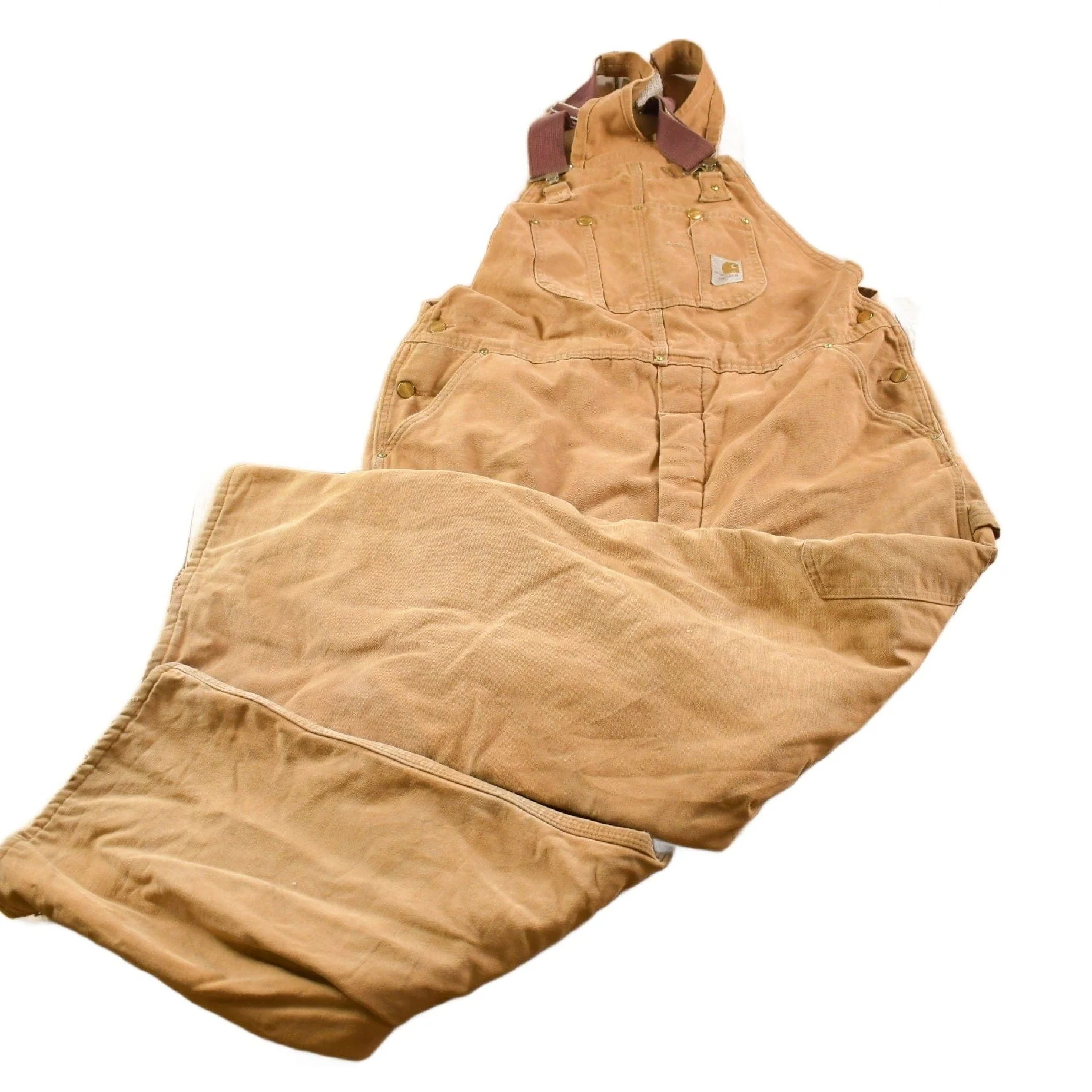 Vintage 1970s Carhartt Double Knee Canvas Overalls Men's Medium