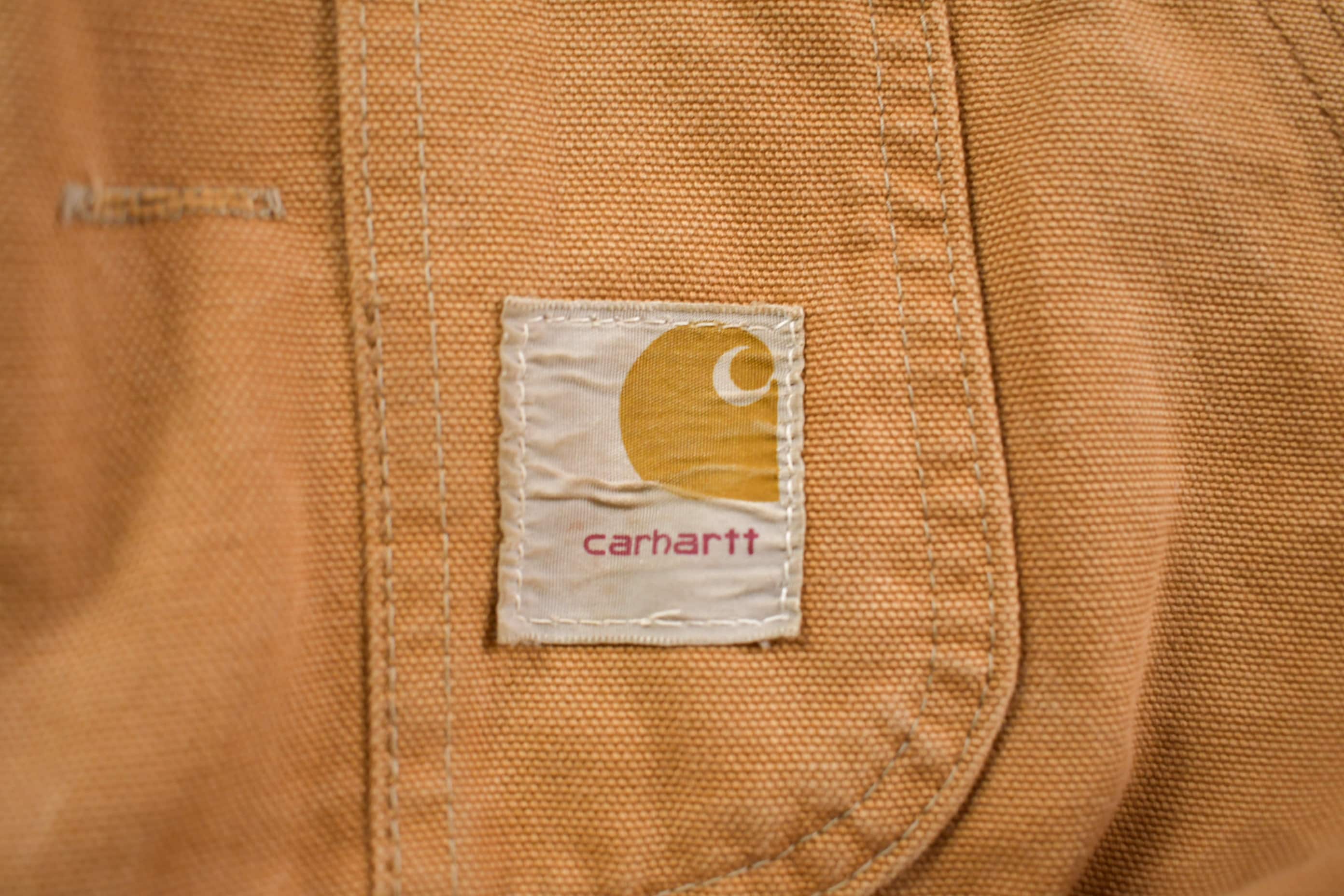 Vintage 1970s Carhartt Double Knee Canvas Overalls Men's Medium - Image 8
