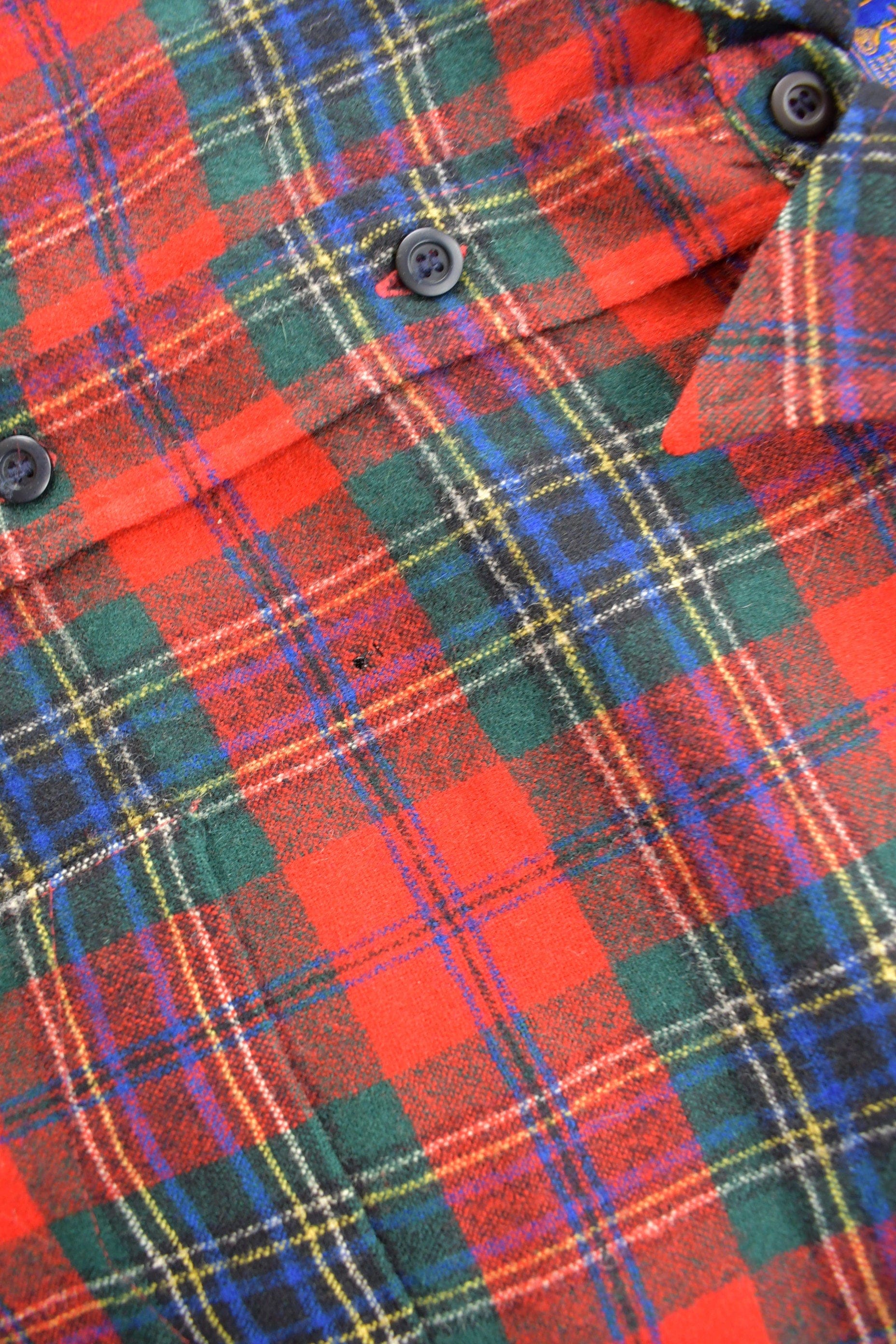 Vintage 1970s Country Traditionals Pendleton Plaid Button Up Board Shirt Men's Large - Image 4