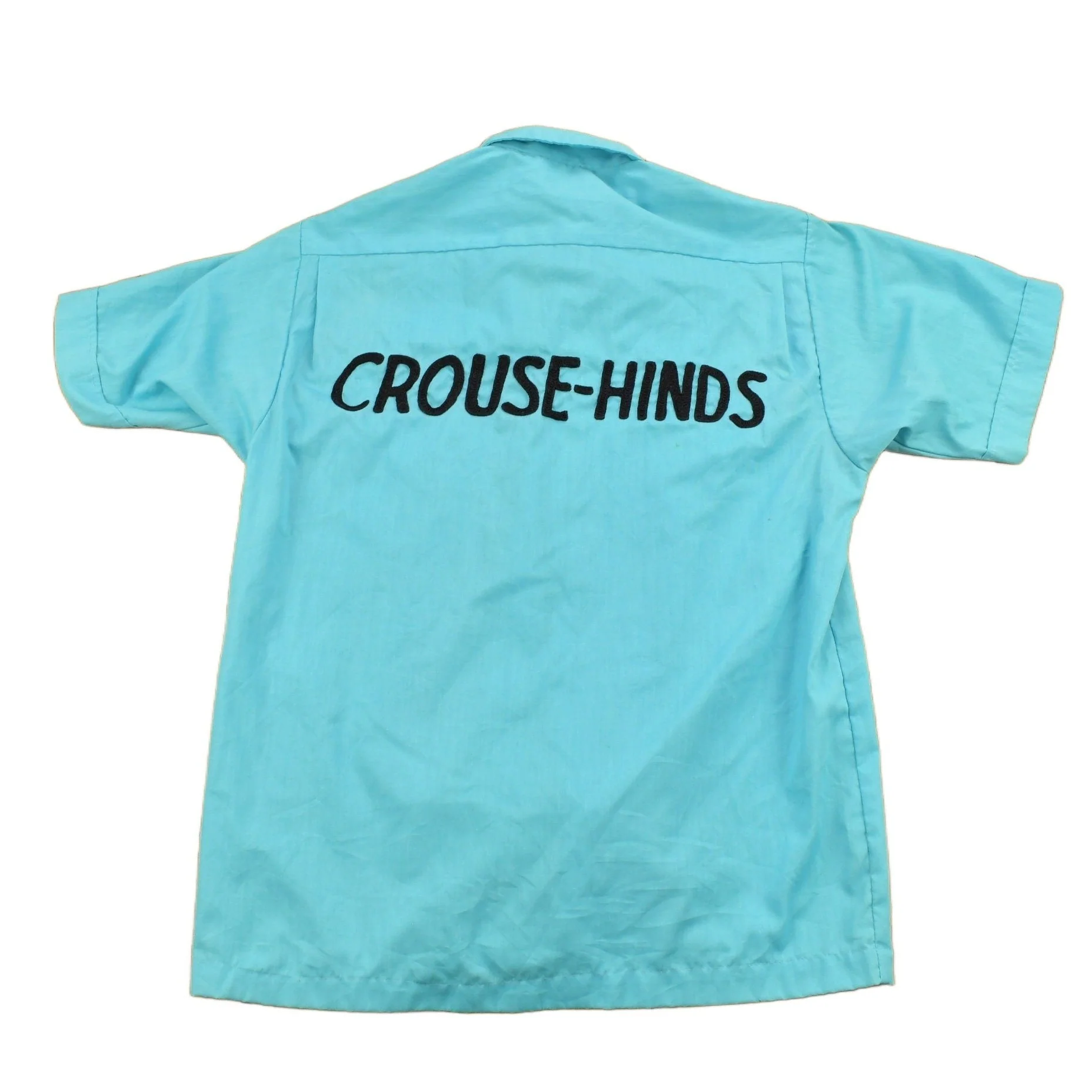 Vintage 1970s Crouse-Hinds Chain Stitched Bowling Shirt Men's Medium