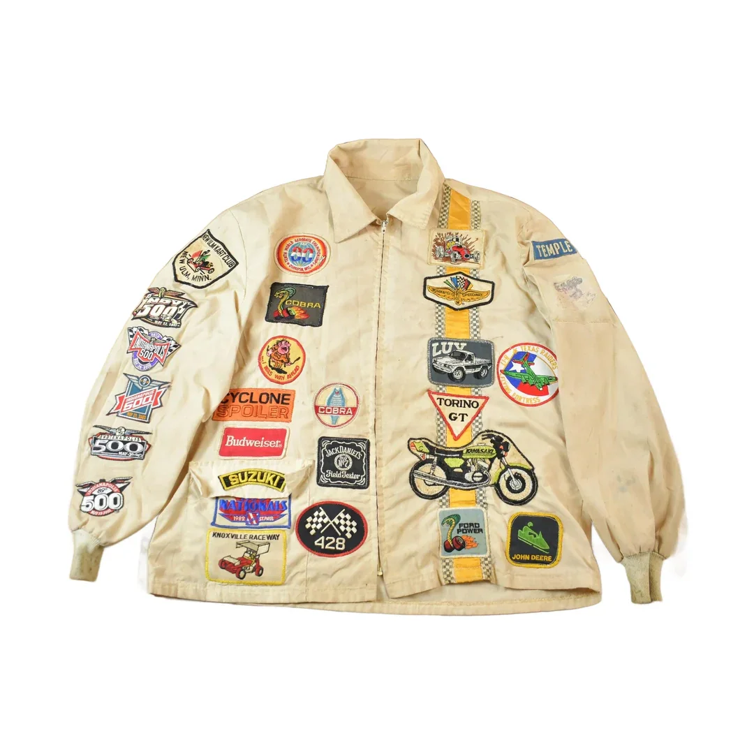 Vintage 1970s Custom Racing Patchwork Jacket