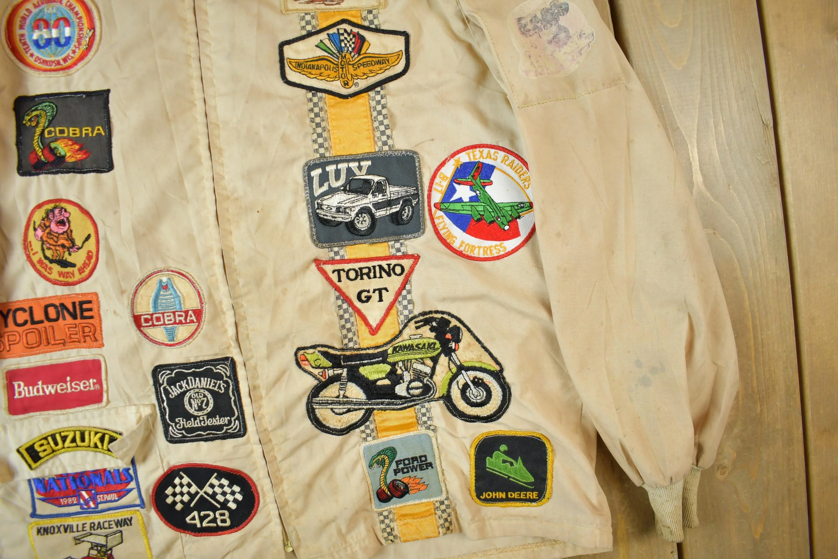 Vintage 1970s Custom Racing Patchwork Jacket - Image 6