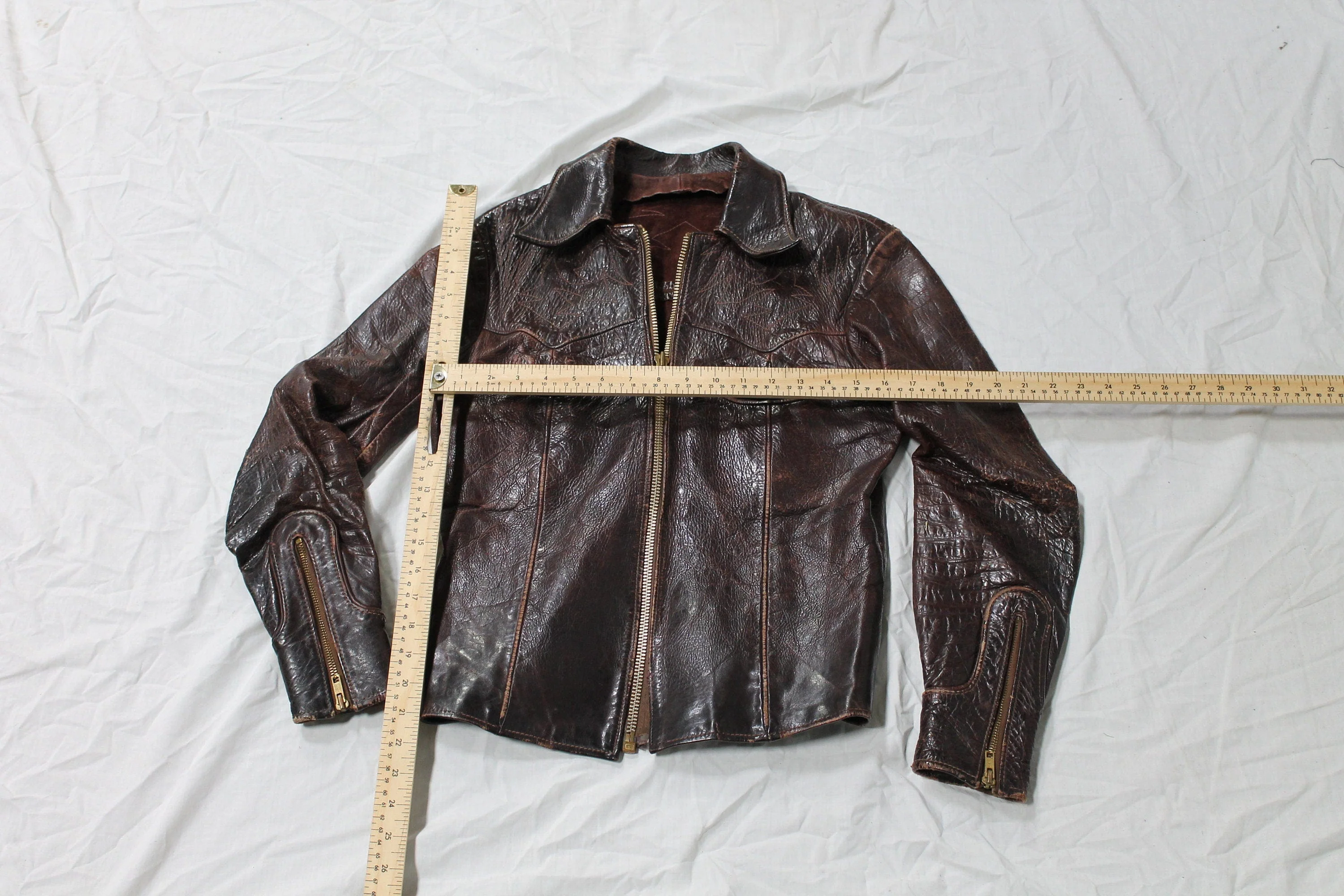 Vintage 1970s East West Musical Instruments Leather Motorcycle Jacket - Image 5
