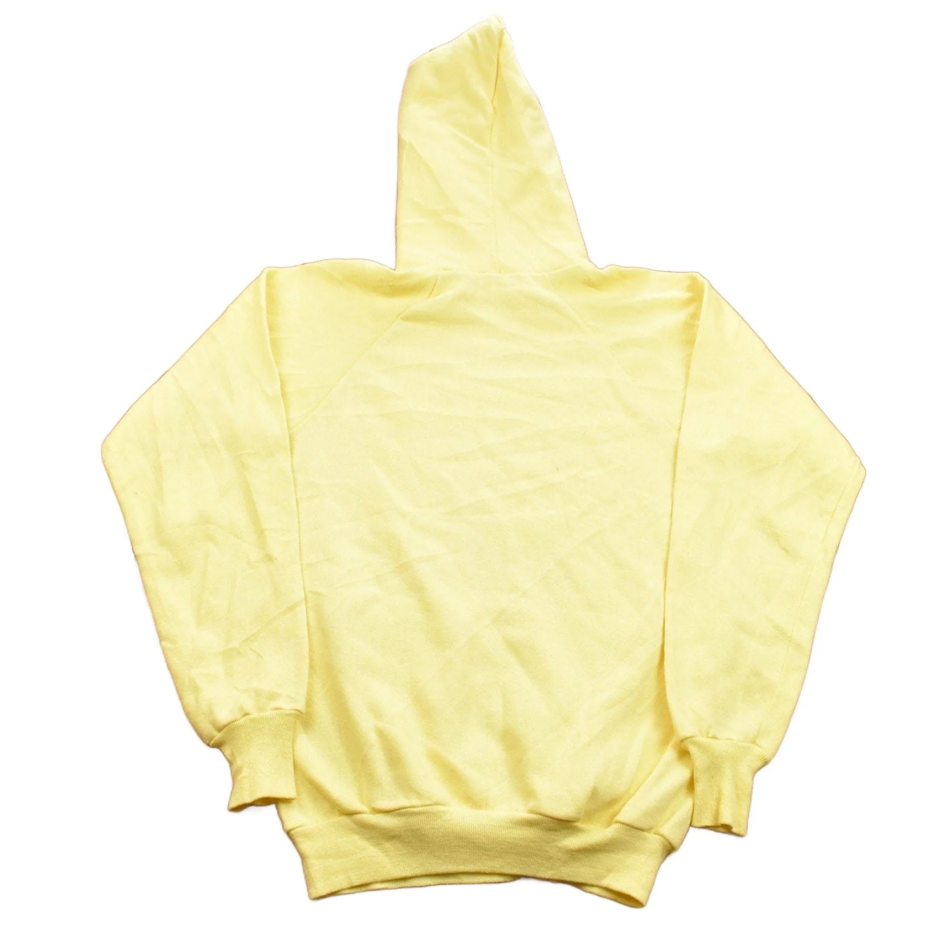 Vintage 1970s Health Knit Blank Yellow Hoodie - Image 2