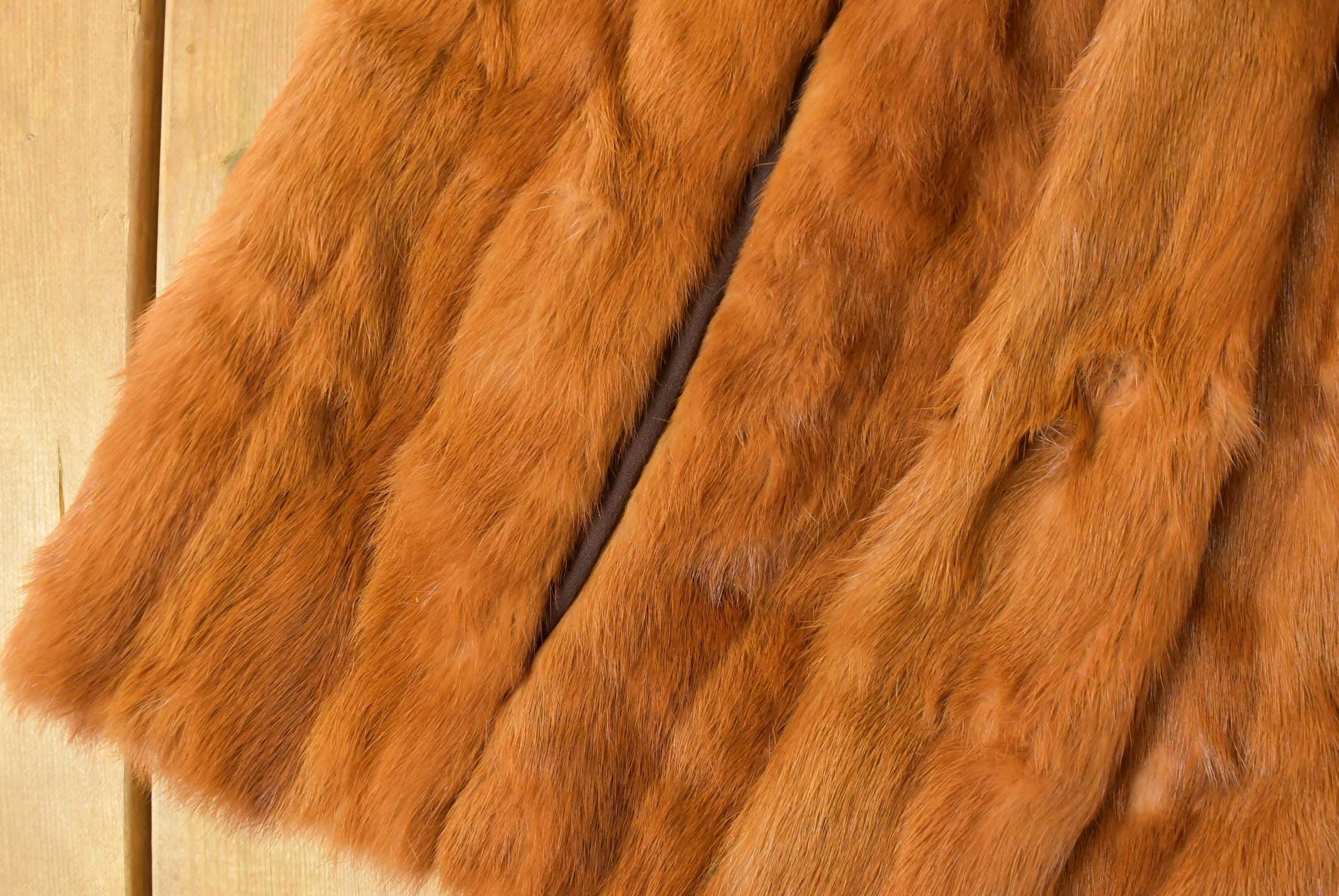 Vintage 1970s Jacobs Mink Fur Stole Cape Jacket Women's Large - Image 3