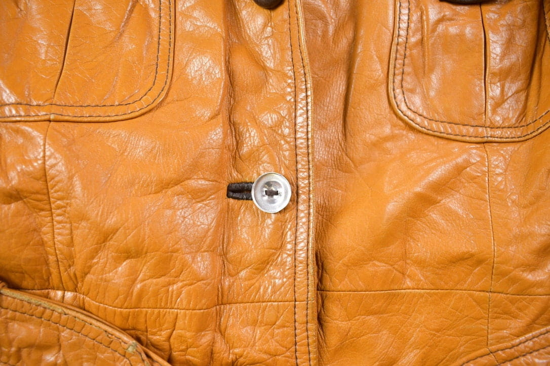 Vintage 1970s Leather Jacket Men's Small - Image 3