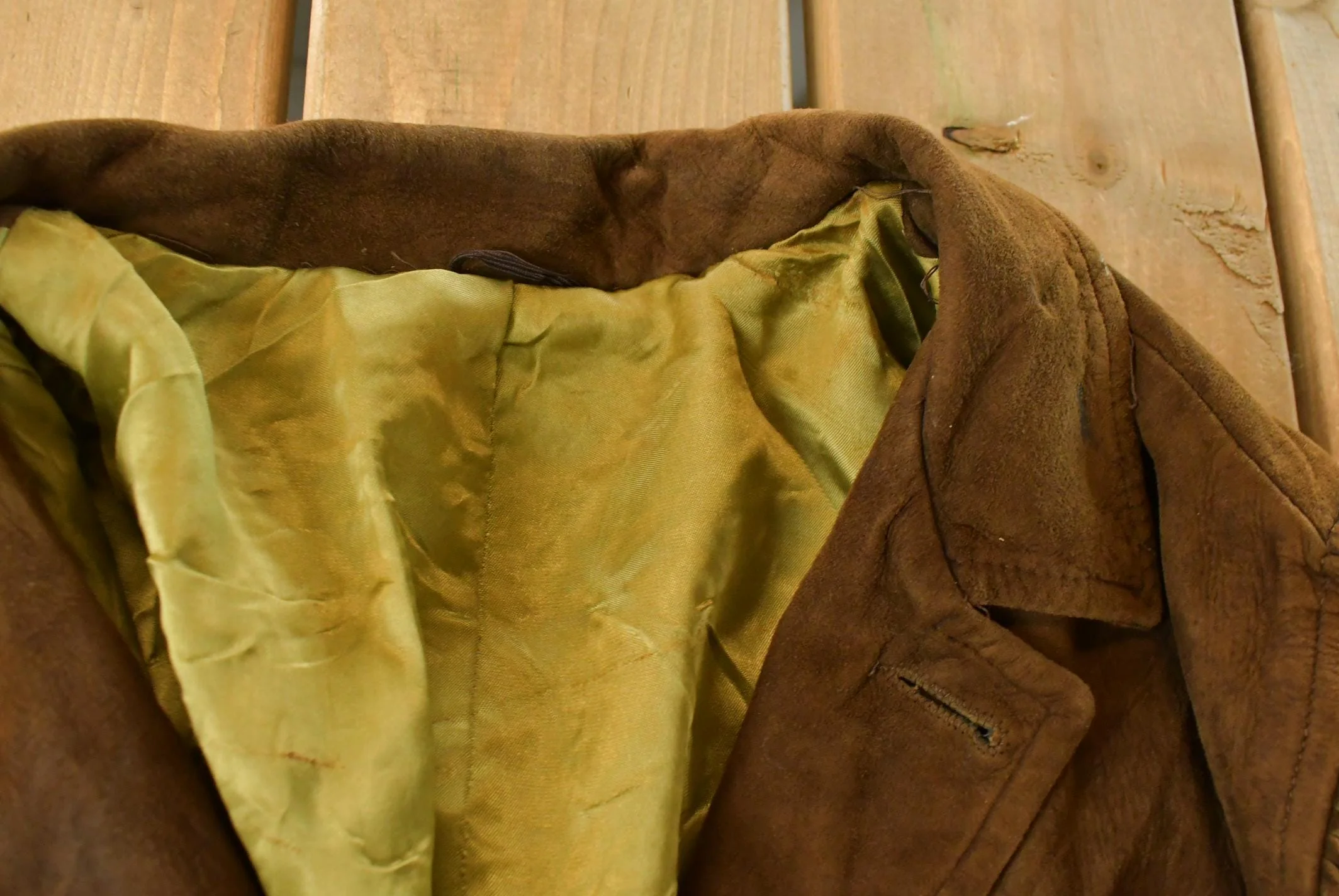 Vintage 1970s Leather Suede Western Fringe Jacket Men's M - Image 6