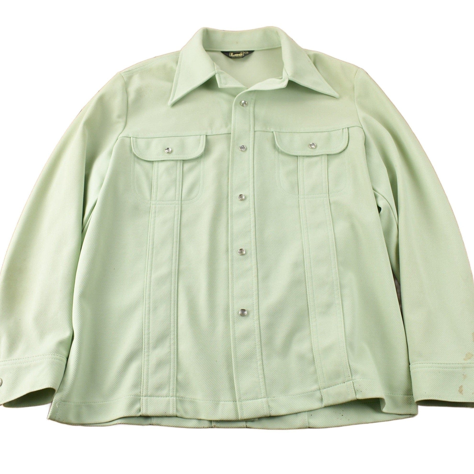 Vintage 1970s Lee Western Style Pearl Snap Button Up Shirt Made in USA Men's L