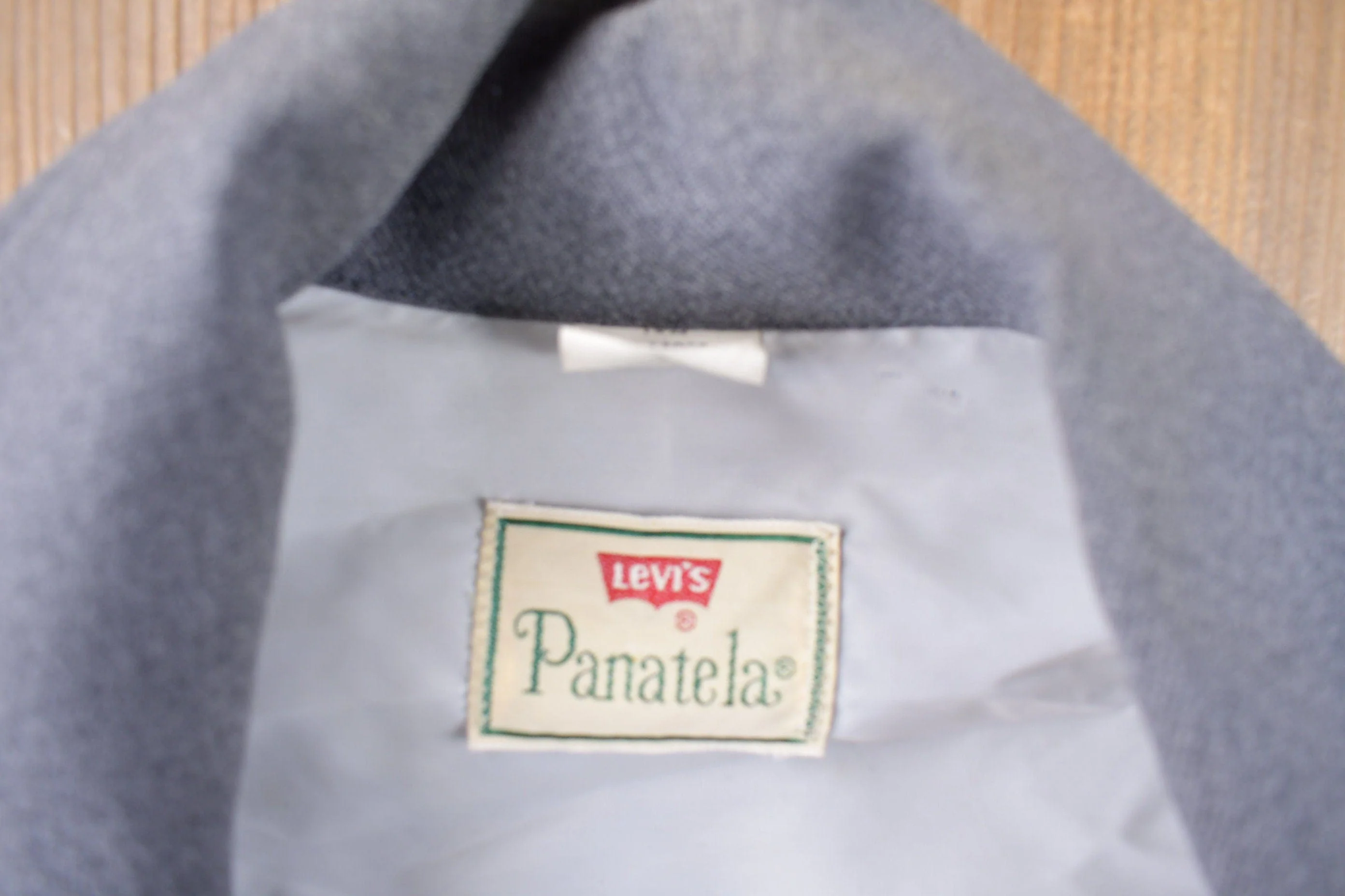 Vintage 1970s Levi's Panatela Tops Grey Western Style Button Up Shirt Made in USA Men's L - Image 4