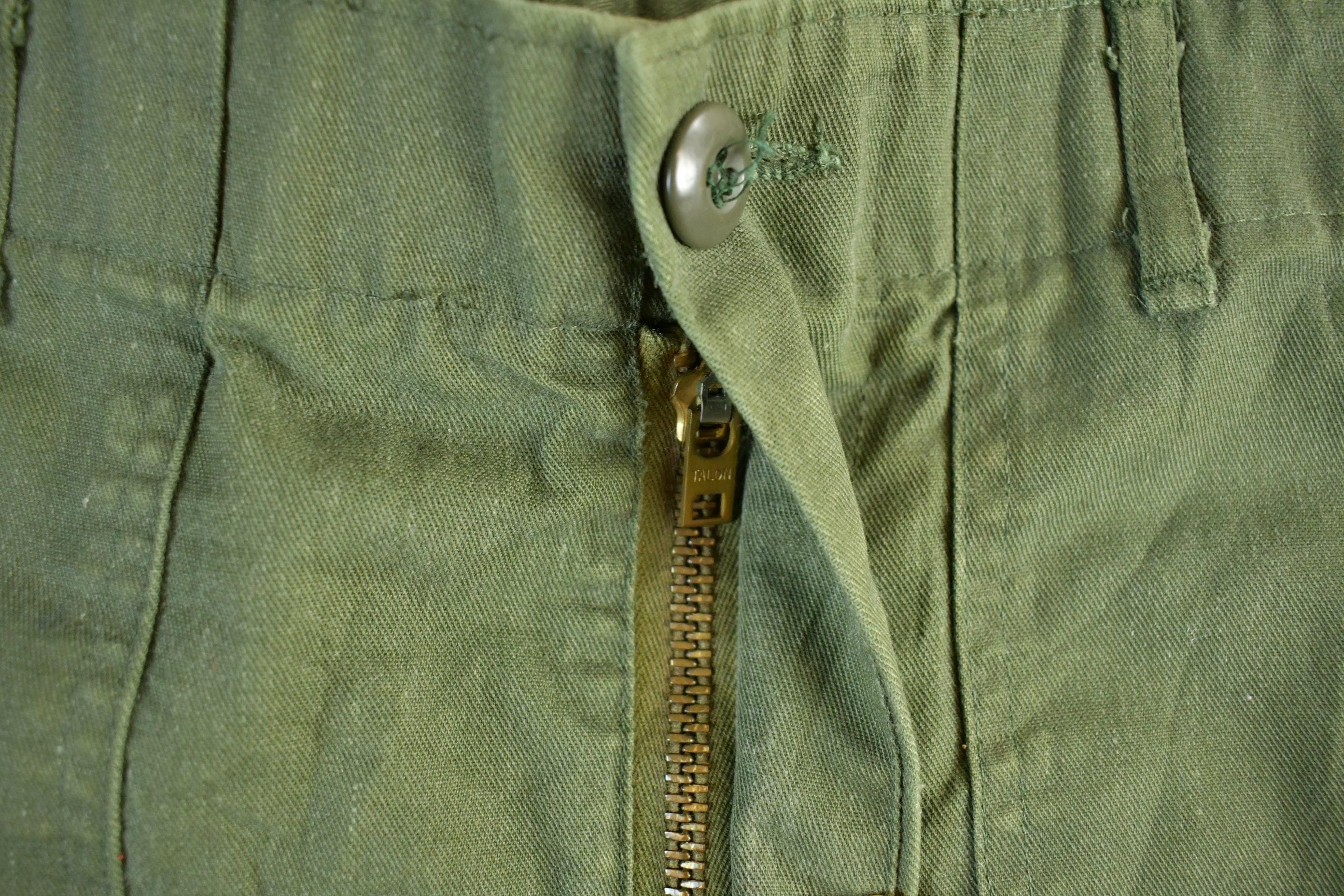 Vintage 1970s Military OG-107 Sateen Fatigue Pants Men's Medium 31 x 33 - Image 5