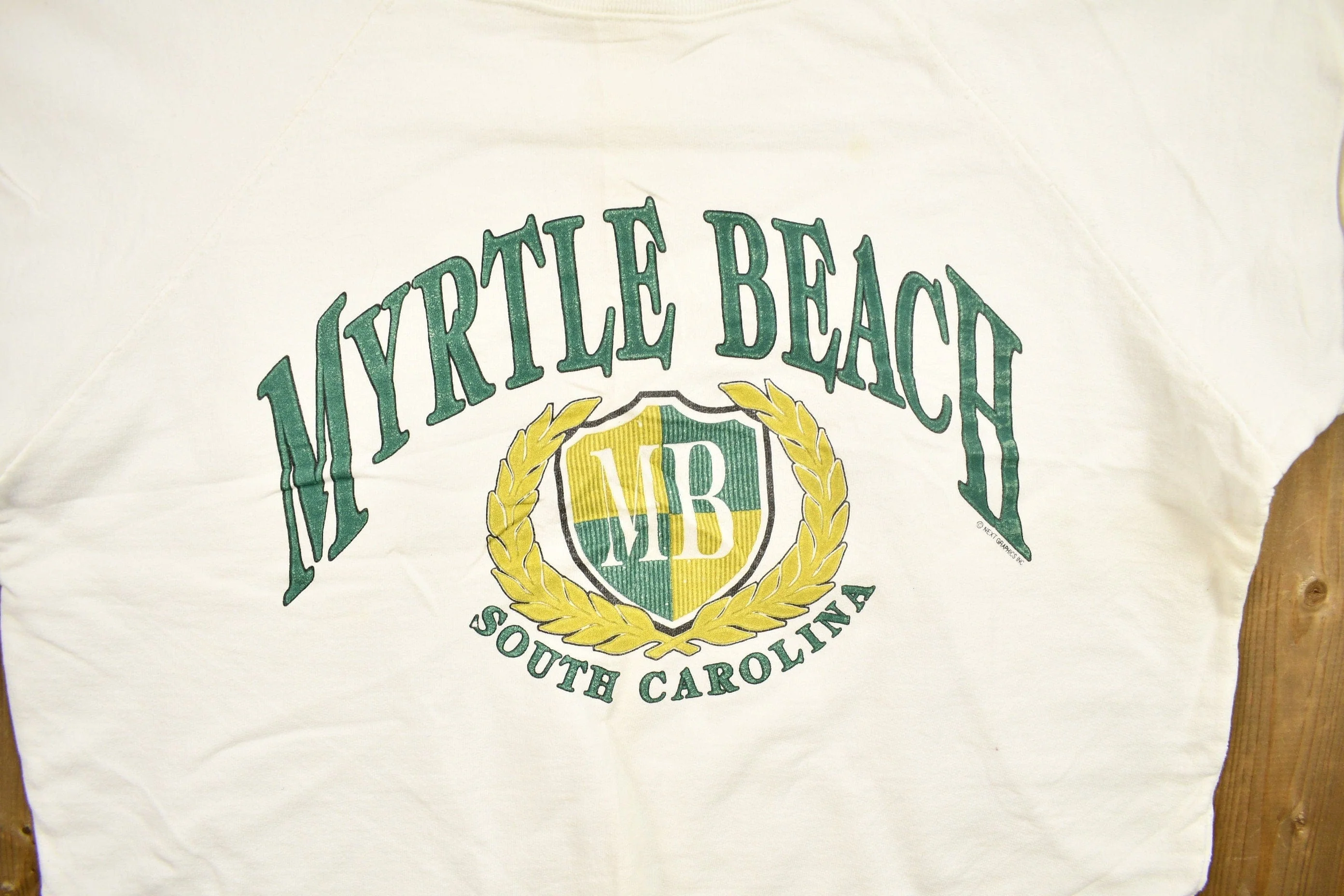 Vintage 1970s Myrtle Beach South Carolina Cropped Crewneck Sweatshirt  Women's S - Image 3