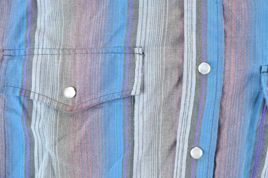 Vintage 1970s Outlaw Western Wear Button Up Shirt Men's Large - Image 4