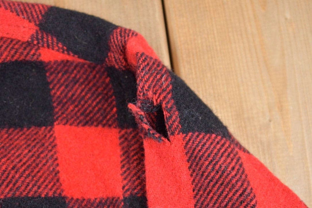 Vintage 1970s Pilgrim Buffalo Plaid Button Up Shirt Men's Large - Image 4